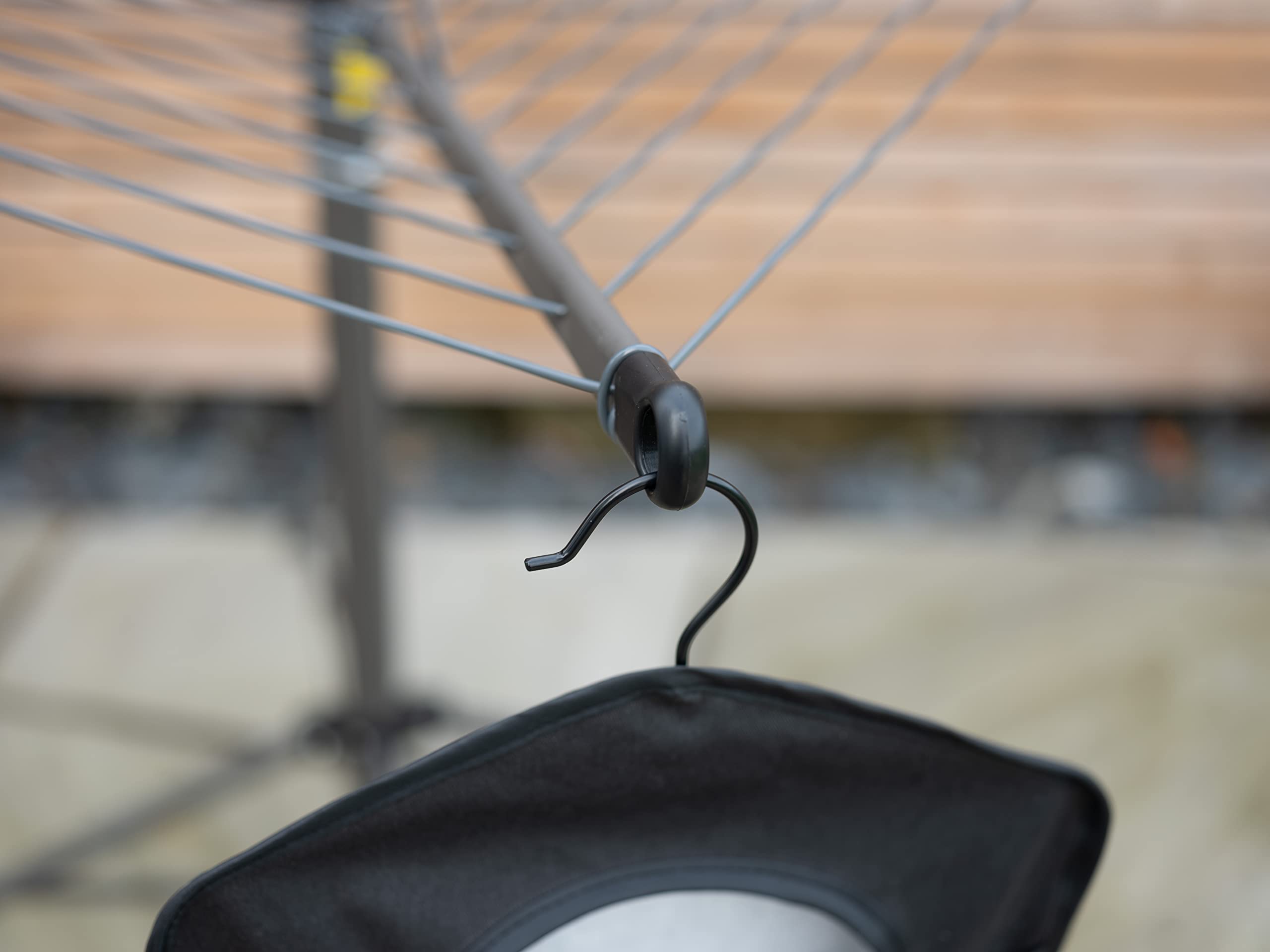 Addis Outdoor Laundry Clothes Peg Storage Bag with Metal Hanger - Black | Shower Resistant 5