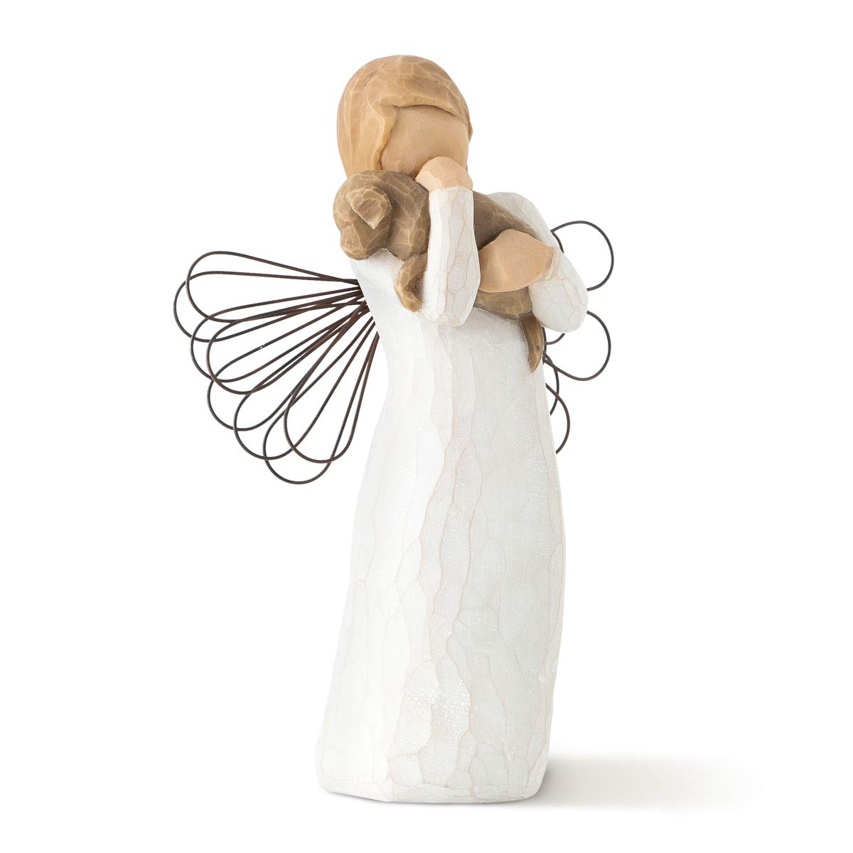 Willow Tree Angel Of Friendship Figurine - 5 Inch Hand-Painted Resin | Cream Color | Model 26011