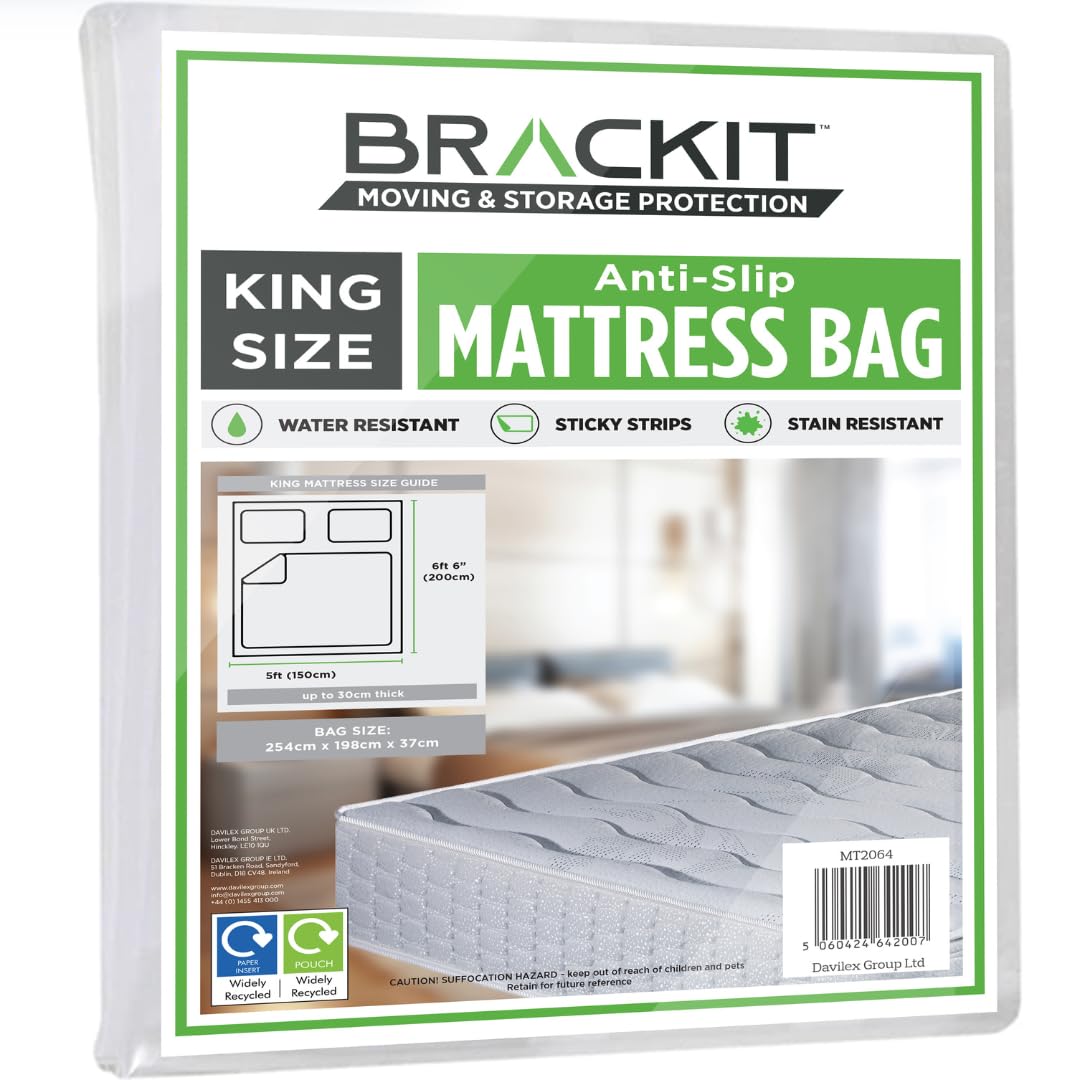 brackit Mattress Storage Bag - King/Super King Size | 200g Polythene | 254 x 198 x 37cm