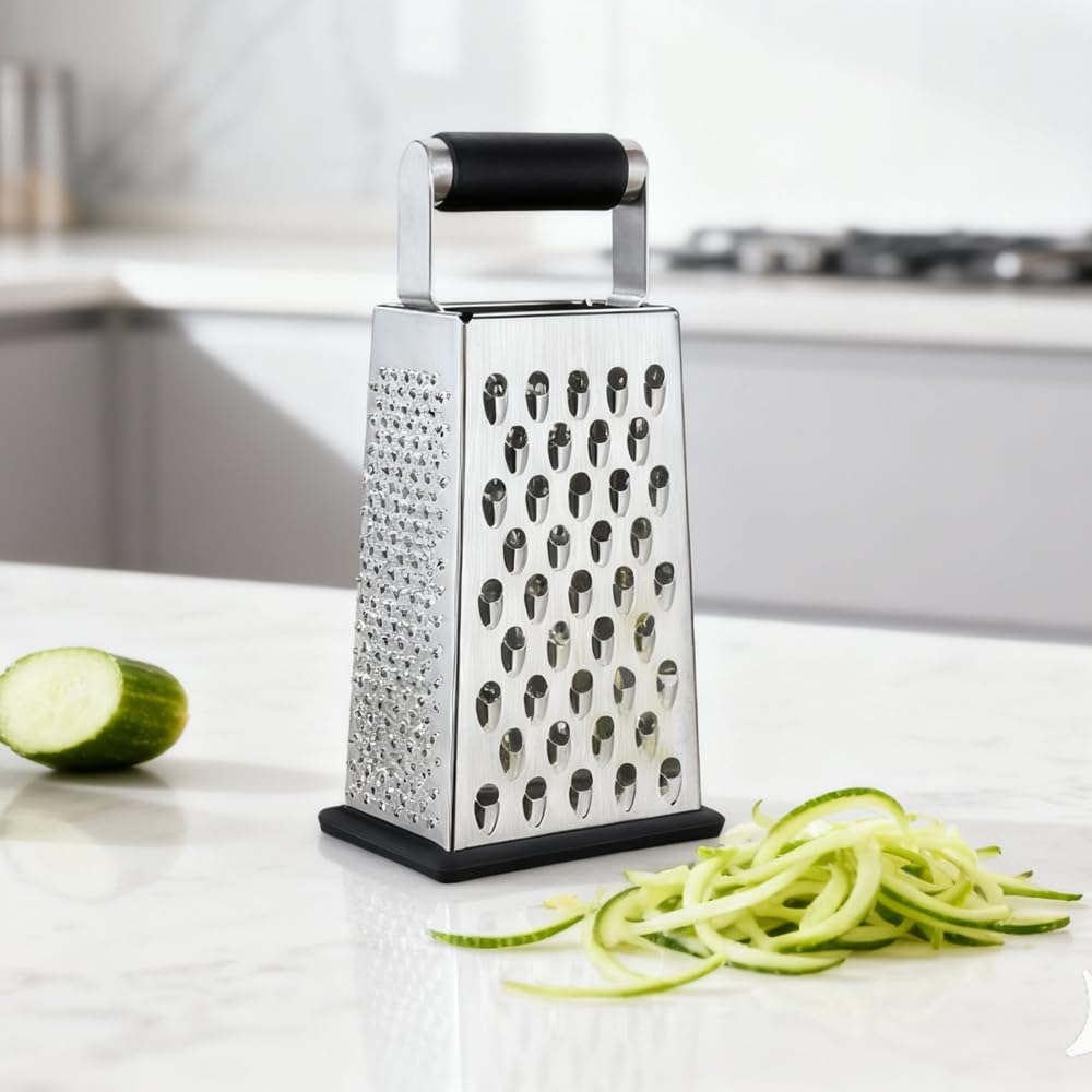 Armo Home Heavy Duty Stainless Steel 4-Sided Grater | Rust Resistant | Dishwasher Safe 3