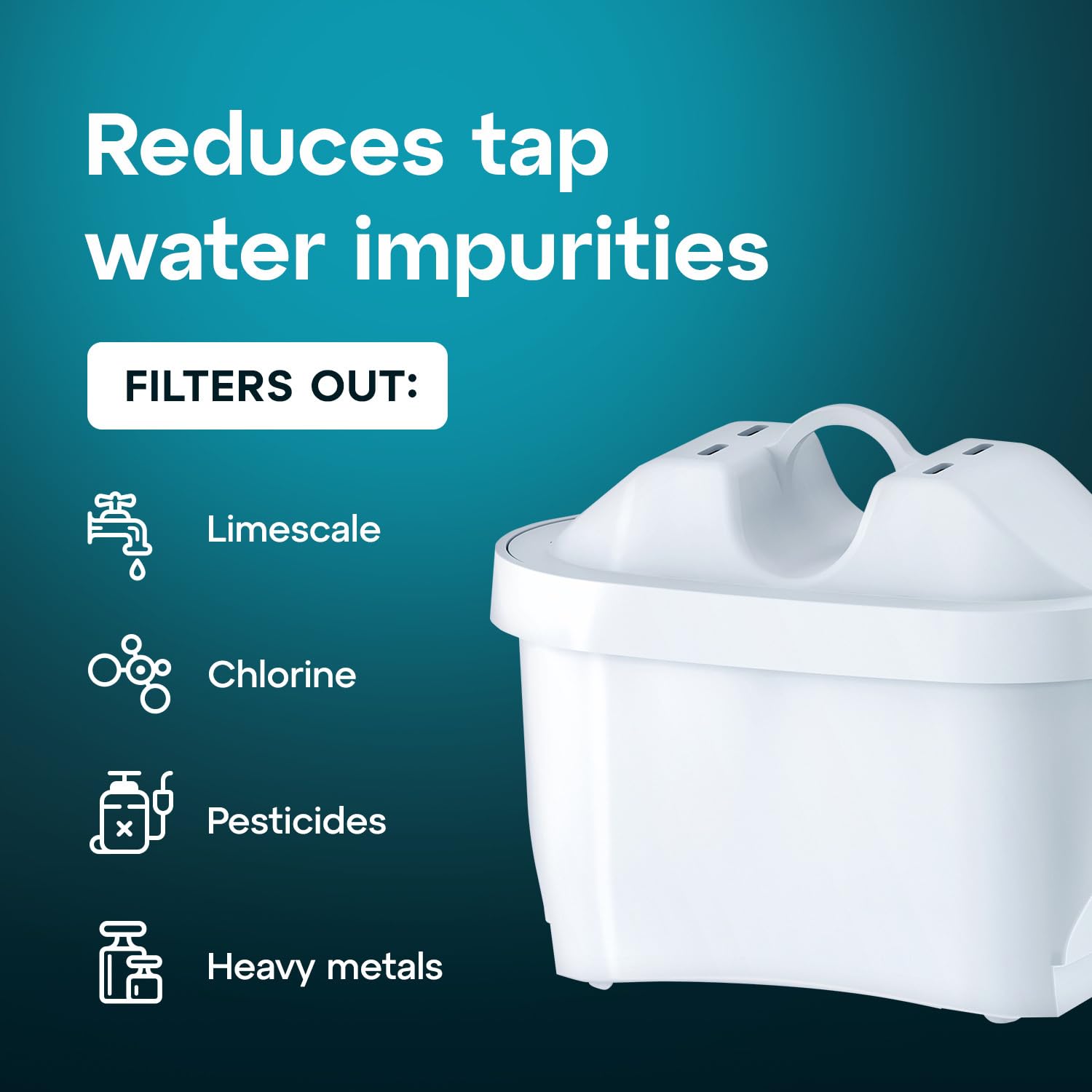 AQUAEFFECT MAX+ Water Filter Cartridges | Reduces Chlorine & Limescale | 6 Pack 5