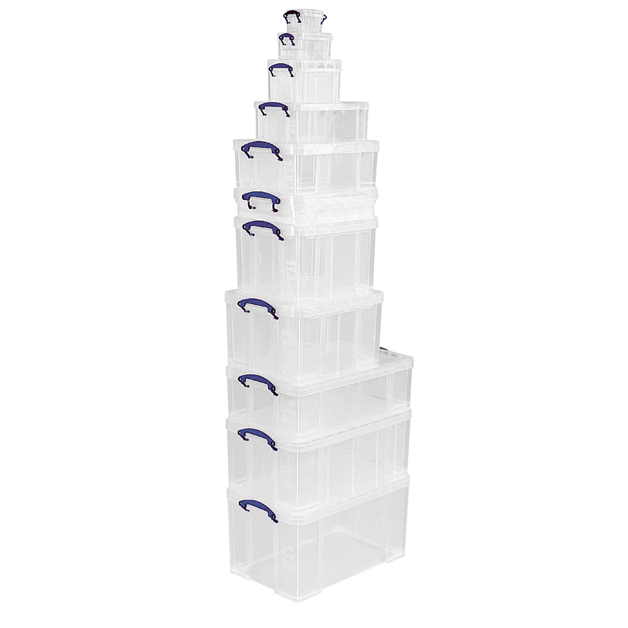 Really Useful Box 1.5 Litre Storage Box - Clear Plastic | Stackable & Lockable 2
