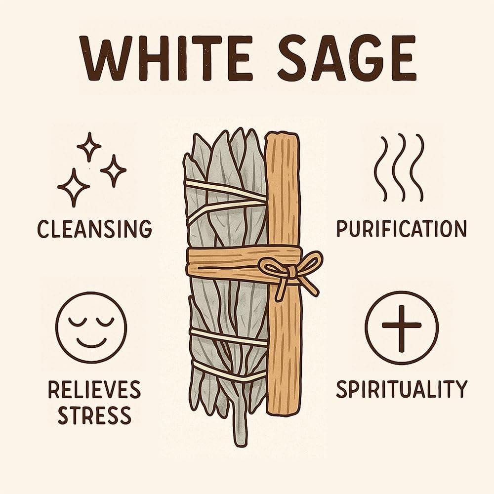 VIE Sage Smudge Stick - White Sage & Palo Santo Blend | Energy Clearing | Pack of 1 5