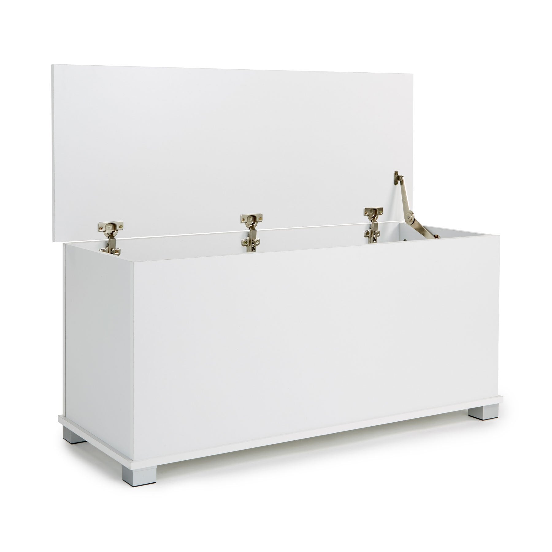 Home Source White Storage Ottoman Trunk for Bedding & Toys | 99cm Wide | MDF 5