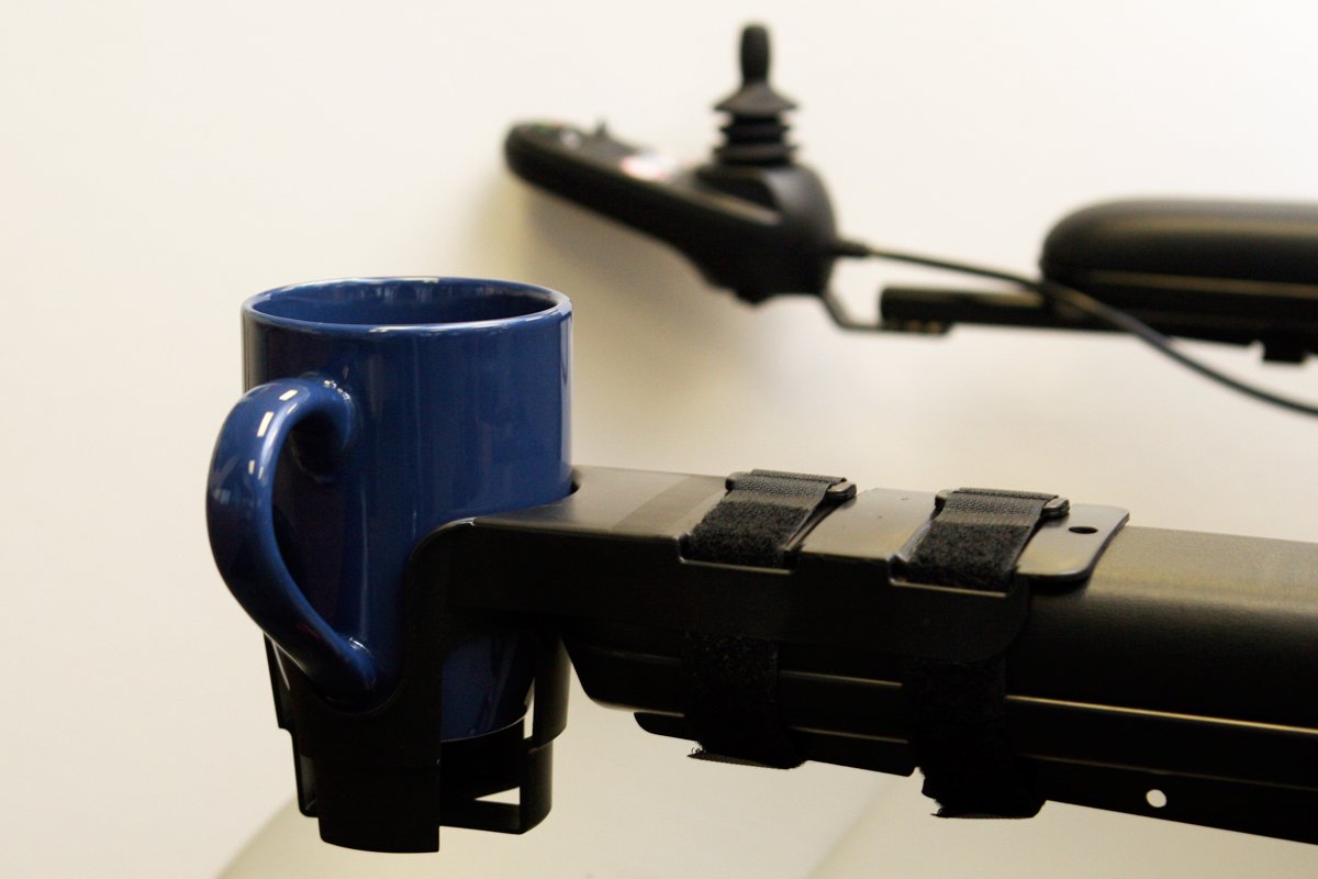 The Nearly Universal OH Cup Holder - Universal Fit for Armrests | Black Plastic | Removable 3