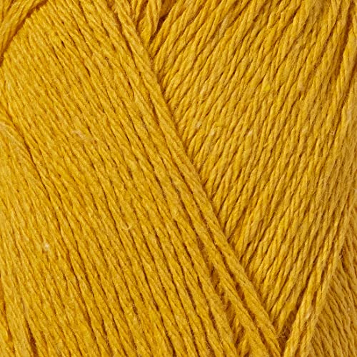 Utopia Crafts Re-Cotton Knitting Yarn - DK Weight, Yellow Orange | 100g Ball | Recycled Blend 3