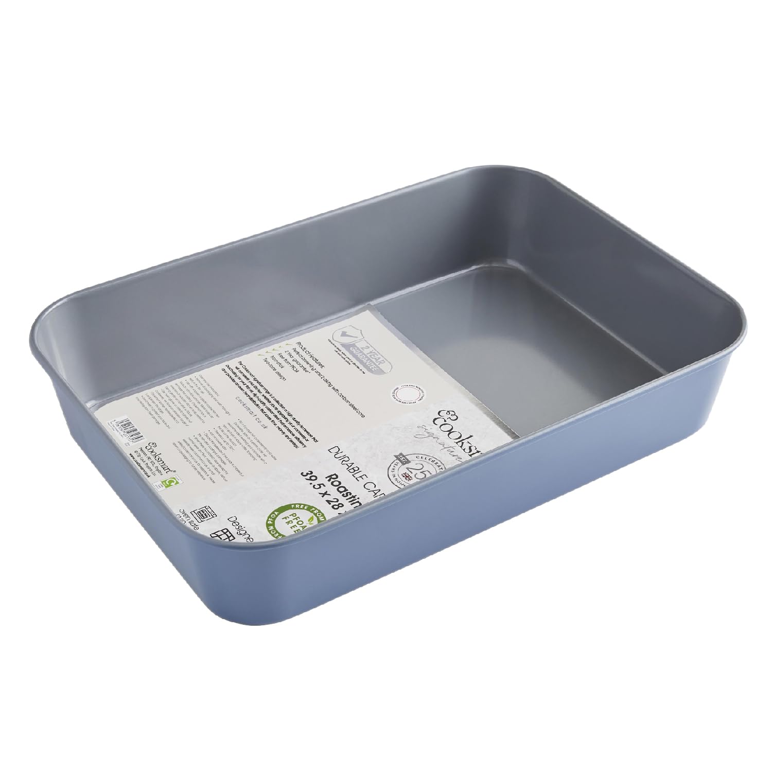 Cooksmart Signature Roasting Tin - 39cm Carbon Steel | PFOA-Free Non-Stick