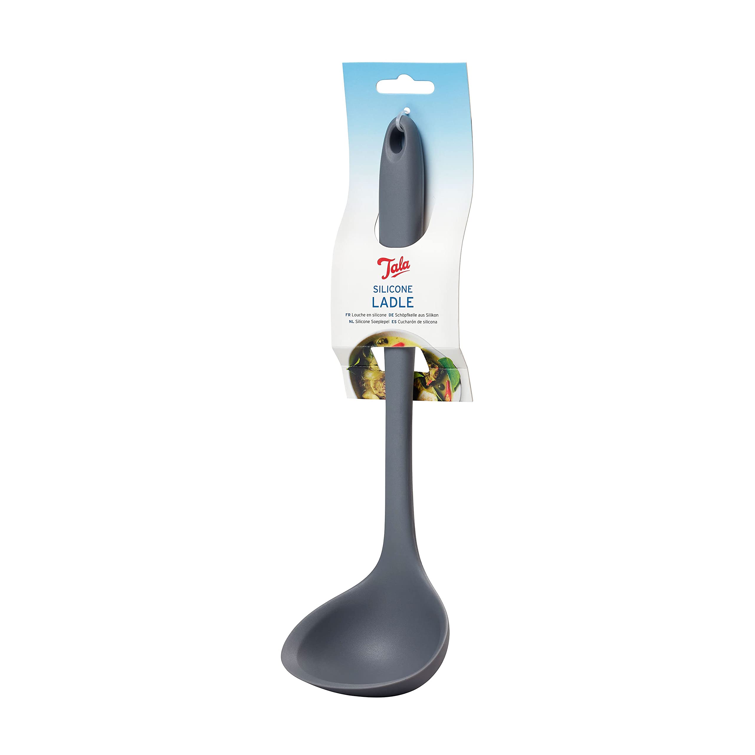 Tala Silicone Ladle - Heat Resistant up to 210°C | Grey Color | Ergonomic Grip 1