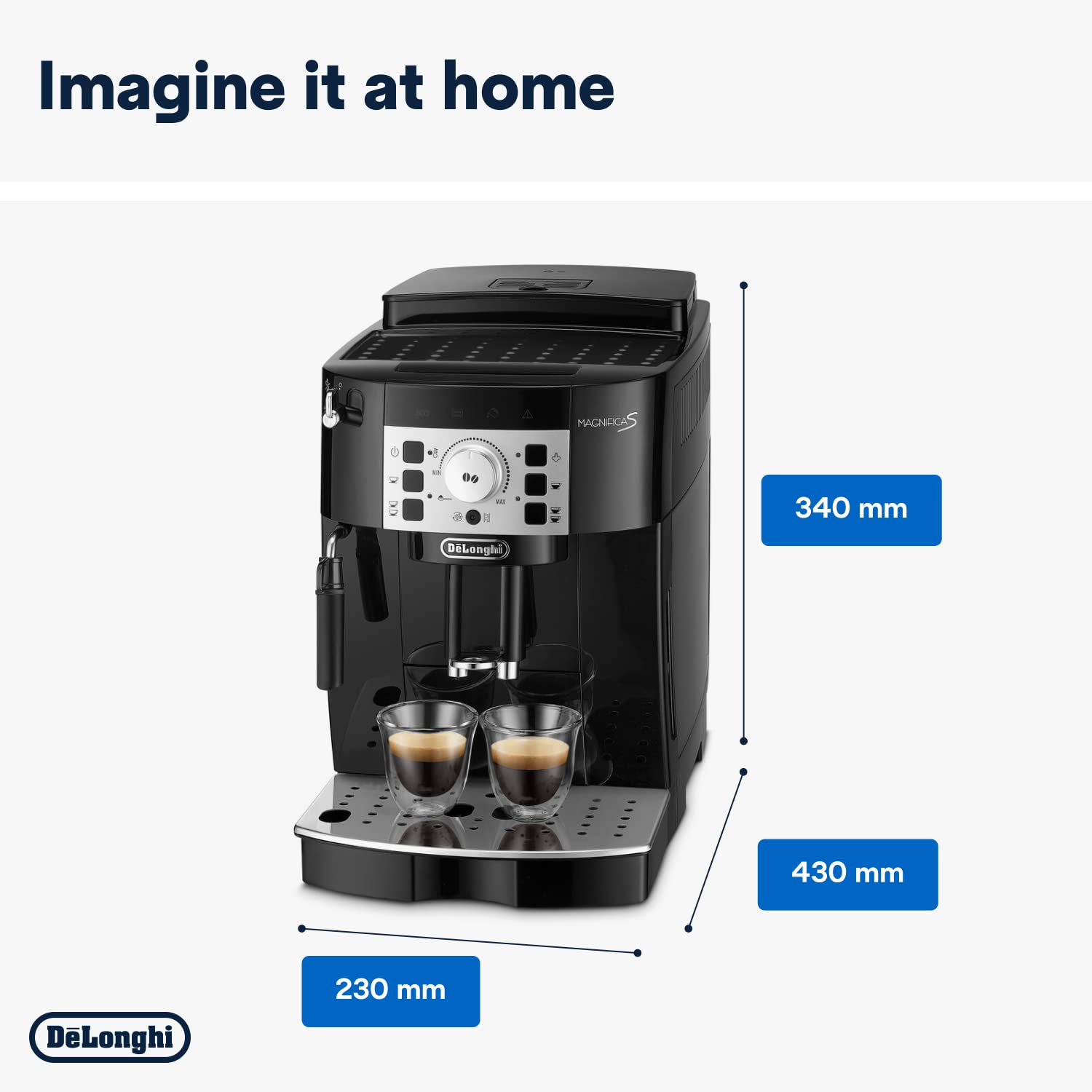 De'Longhi Magnifica S Bean-to-Cup Coffee Machine - ECAM22.110.B | Integrated Grinder | Milk Frother 3