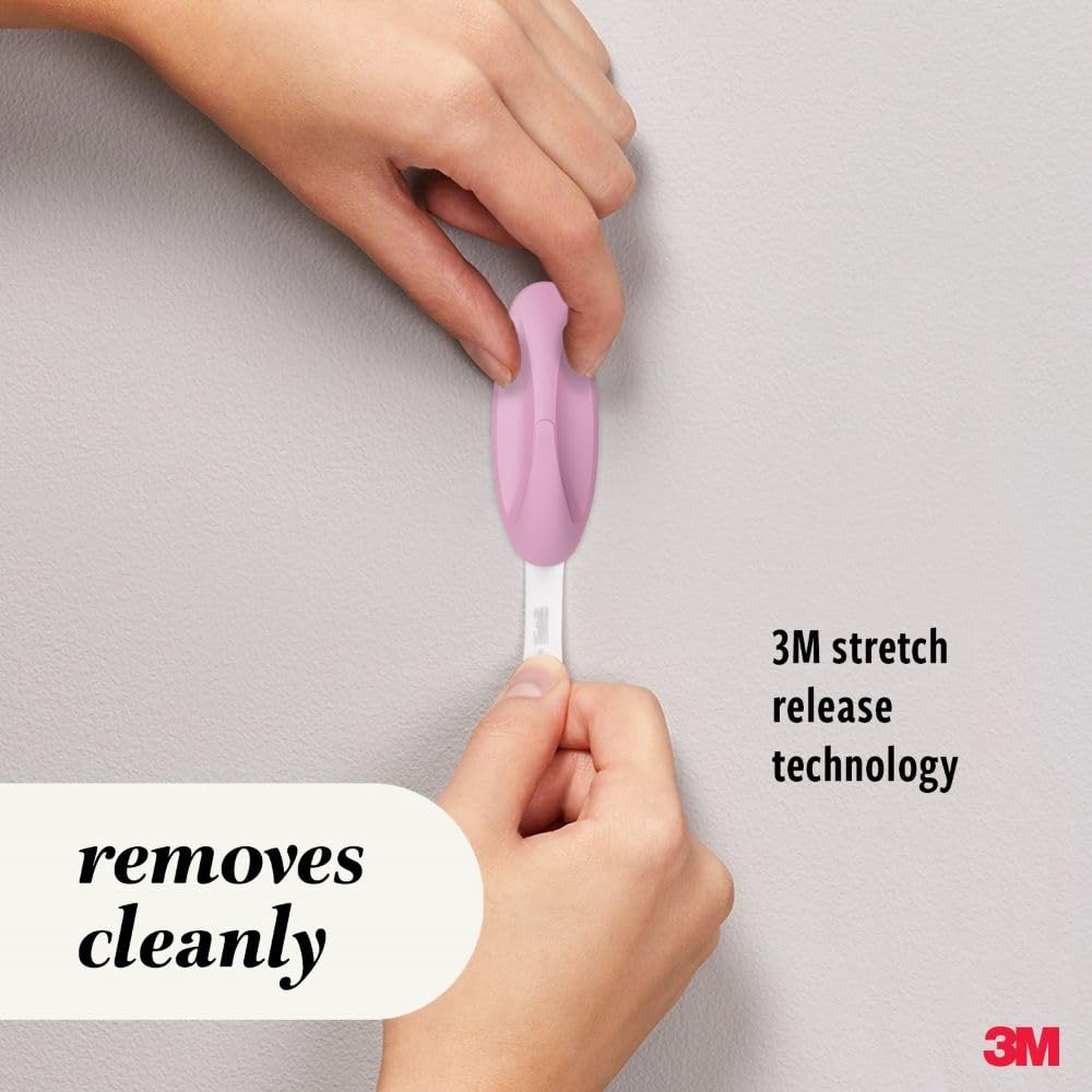 Command Designer Adhesive Hooks - Limited Edition Lilac Lemonade Pack | Damage-Free Hanging 7