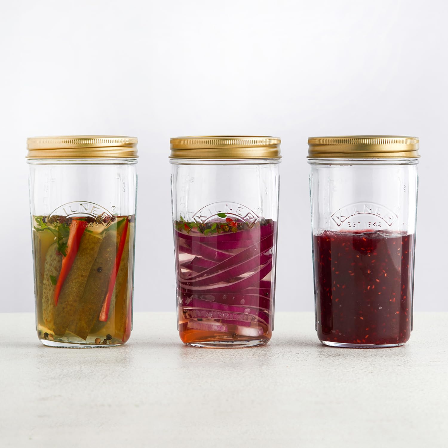 Kilner Wide Mouth Preserve Jar - 0.5L (500ml) Glass Storage Jar with Vacuum Seal 5