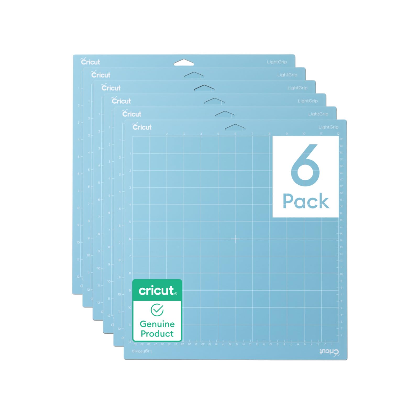 Cricut LightGrip Mat 12x12 - 6 Pack for Lightweight Materials | Long-Lasting Adhesive 1