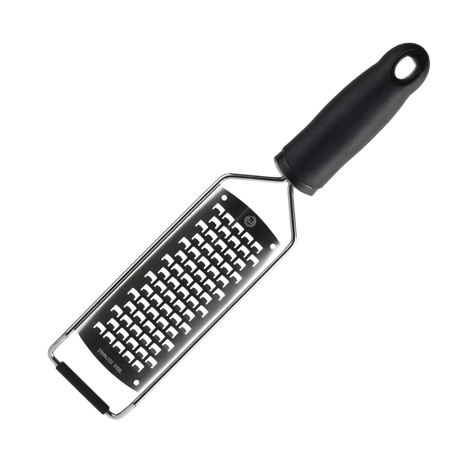 MasterChef Stainless Steel Flat Mini Grater Handheld for Parmesan, Ginger, Lemon Zester | Black 1