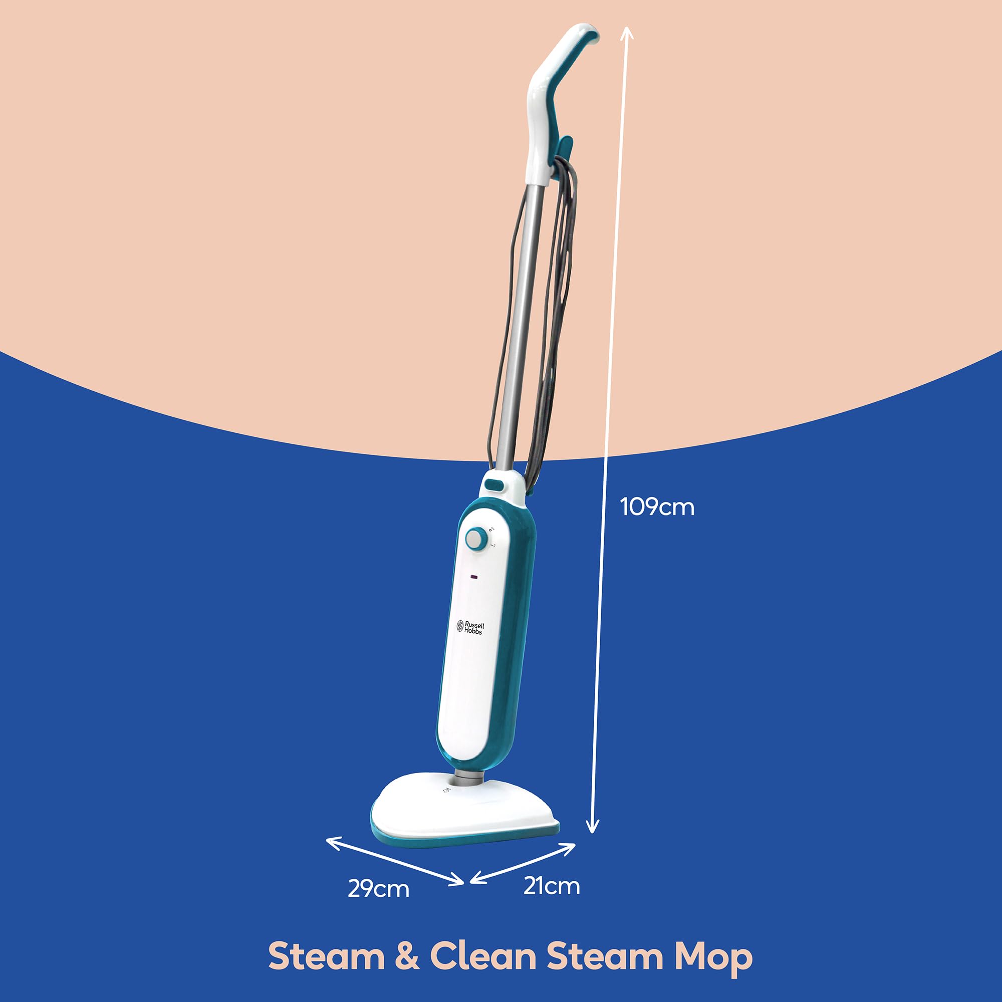 Russell Hobbs Upright Steam Mop - 1.4kW Power | 380ml Tank | Kills 99.9% Bacteria 2