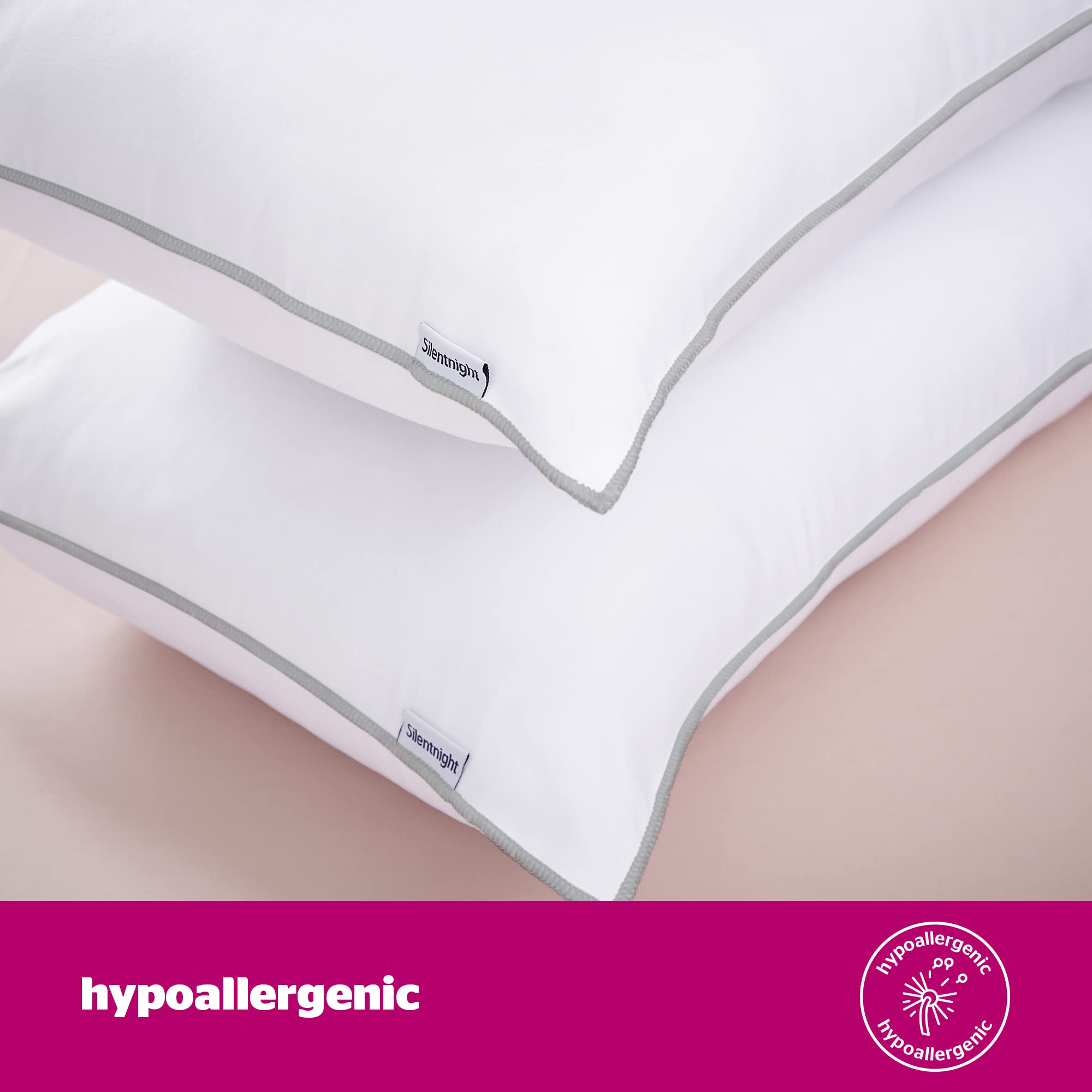 Silentnight Luxury Ultrabounce Pillows - Pack of 2 Soft/Medium Support | Hypoallergenic 5