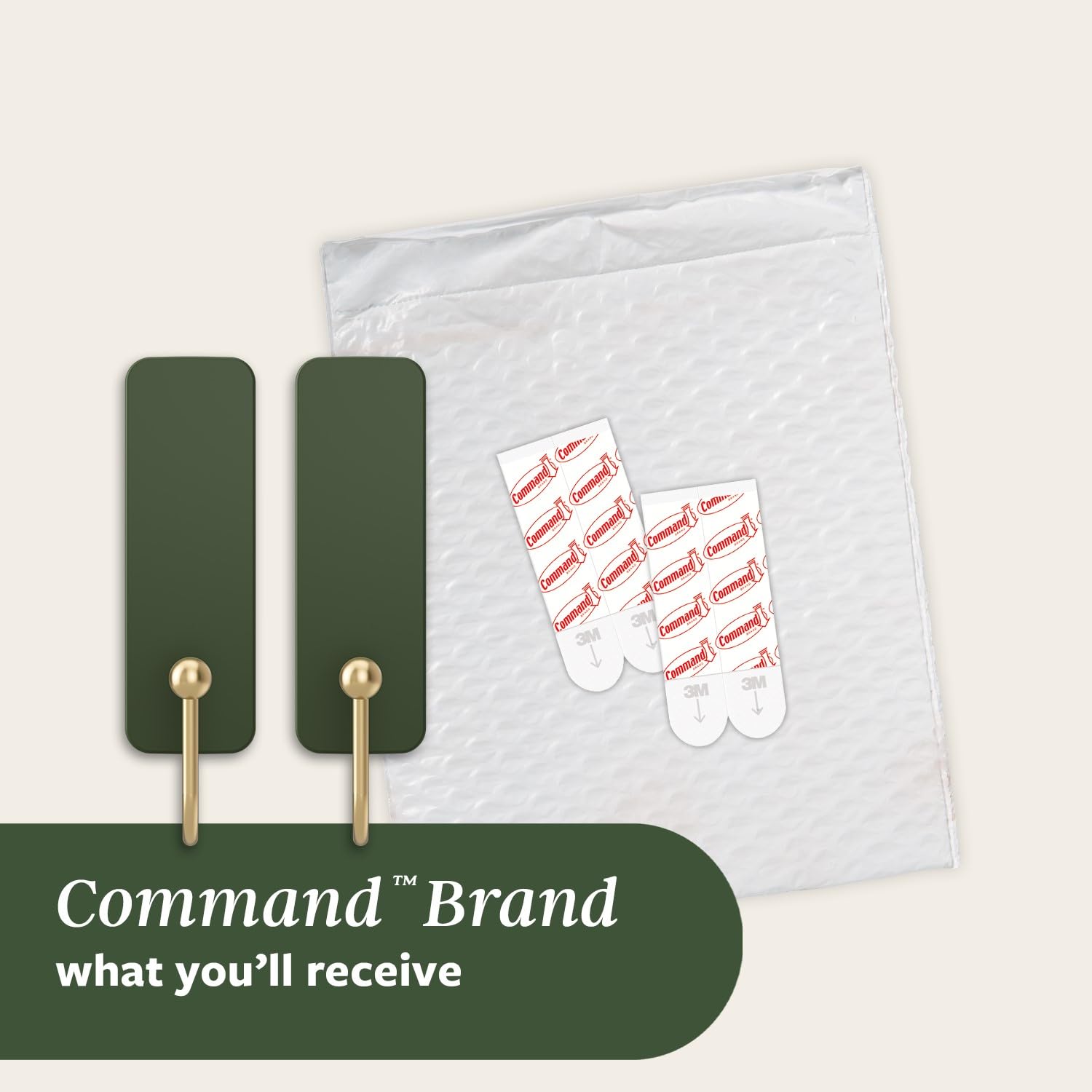 Command Medium Wall Hooks - Rosemary Green Limited Edition | Holds 1.3kg | Damage-Free Hanging 8