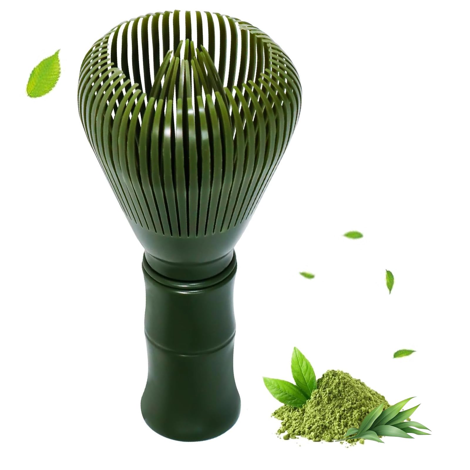 Lafefe Reusable PP Resin Matcha Whisk - Food-Grade, Heat Resistant, Dishwasher Safe | Green