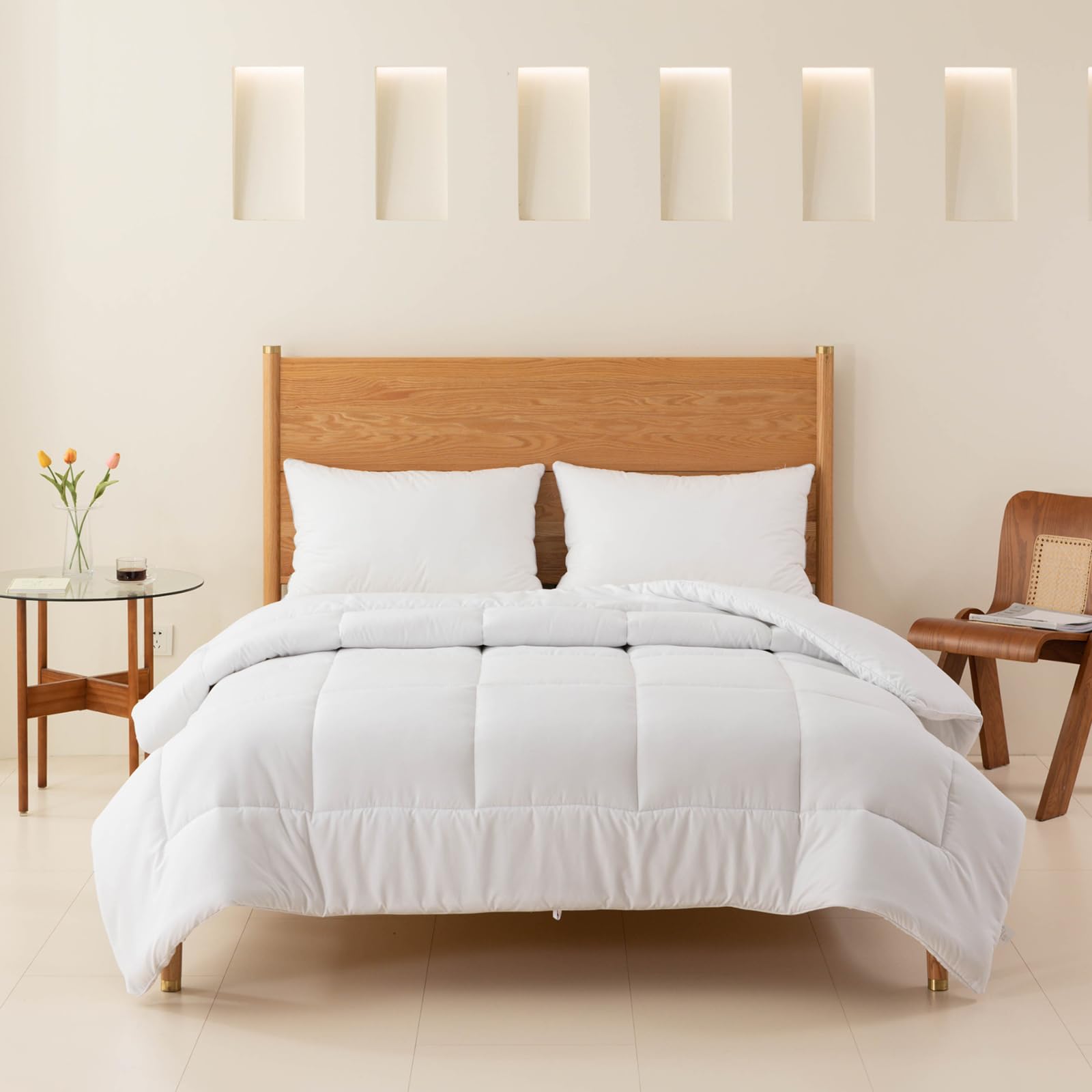 Good Nite Double Duvet 15 Tog Quilt for All Seasons | Polyester Hollowfibre Filling | 200×200cm 6