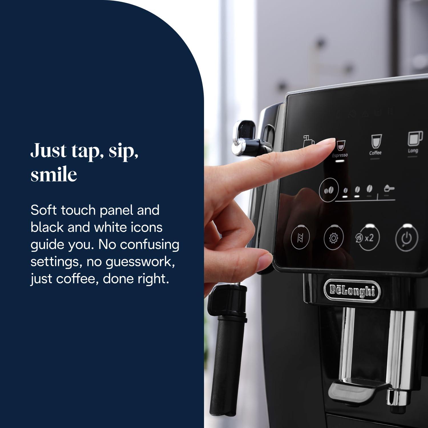 De'Longhi Magnifica ECAM222.20.B Bean to Cup Coffee Machine | 4 One-Touch Recipes | 1450W | Black 5