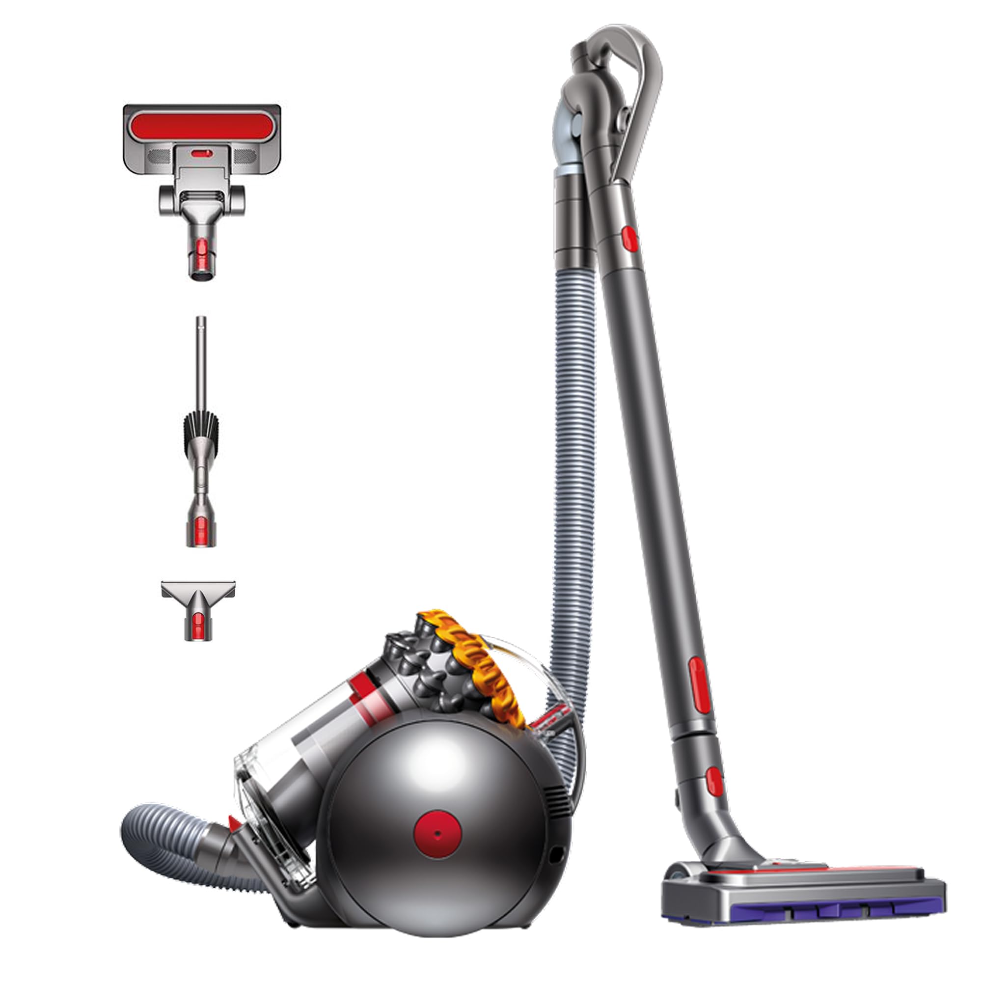 Dyson Big Ball Multifloor 2 Cylinder Vacuum - Bagless, Washable Filter, 600W Power | Yello / Iron