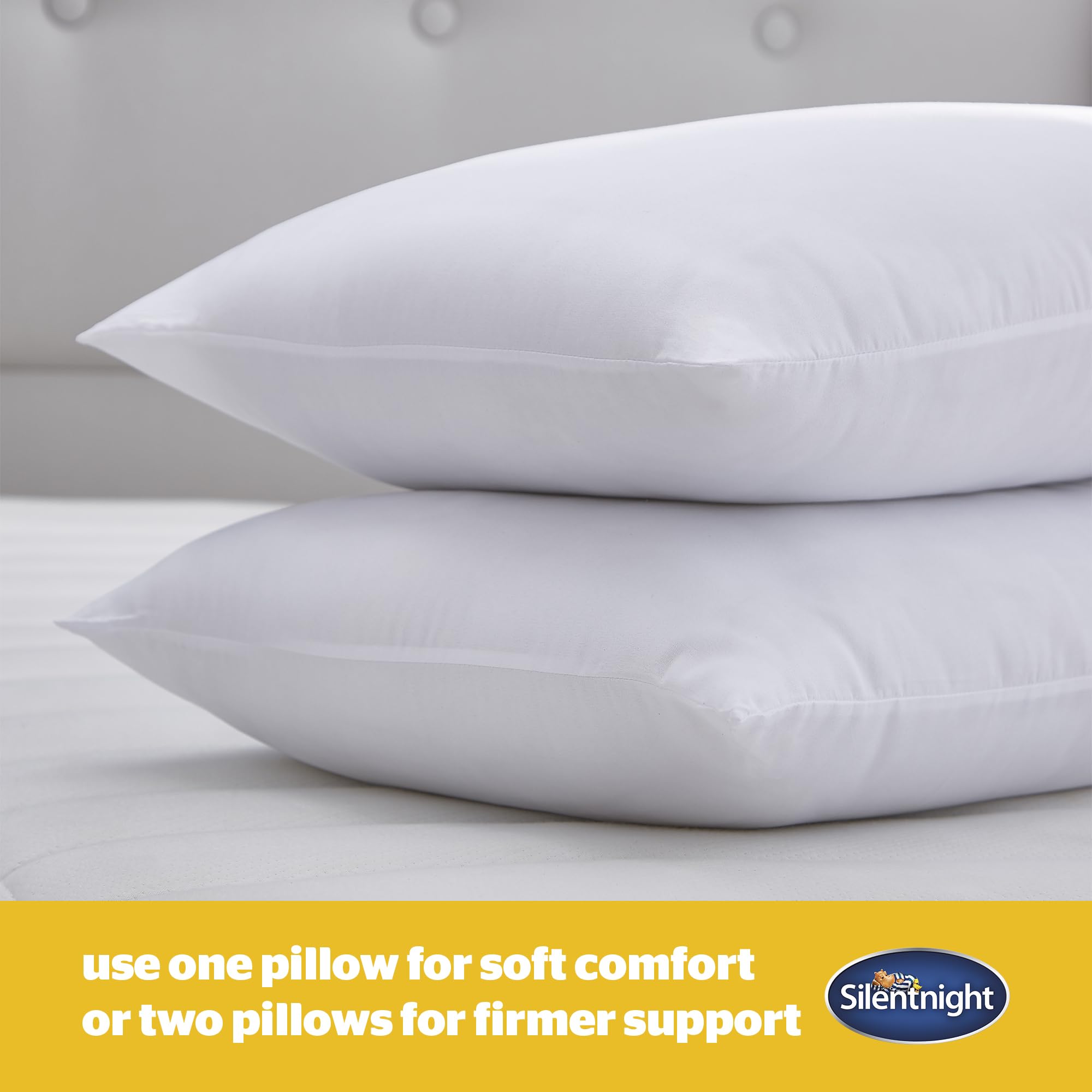 Silentnight Essentials Collection Pillow - Soft/Medium Support | Hypoallergenic | Machine Washable | 2 Pack 3