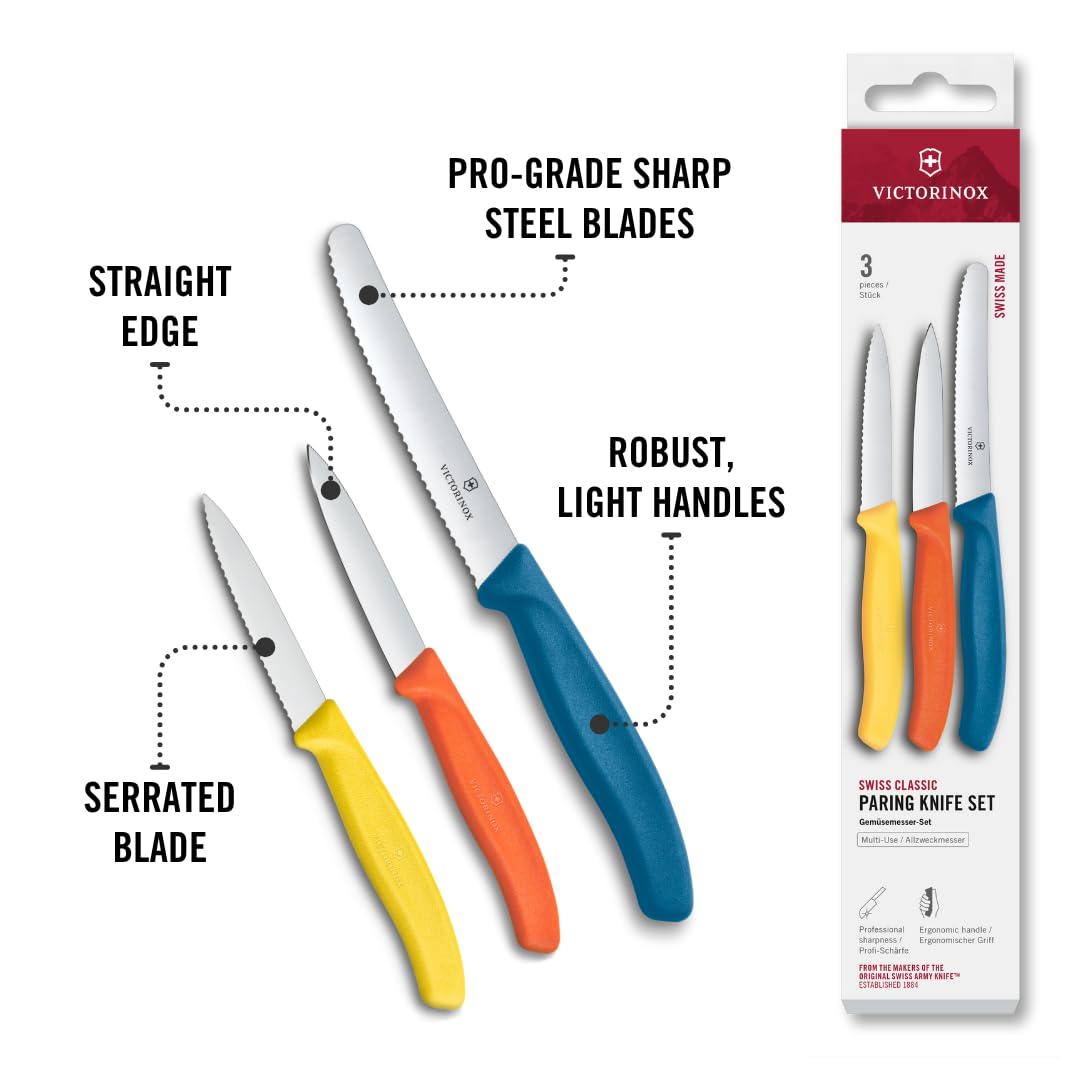 Victorinox Swiss Classic Kitchen Knife Set - 3-Piece Vegetable, Tomato, and Universal Knives 5