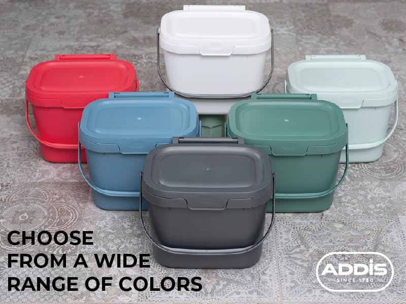 Addis Eco Kitchen Food Waste Compost Caddy Bin - 4.5L Capacity | Recycled Black Plastic | Made in UK 9