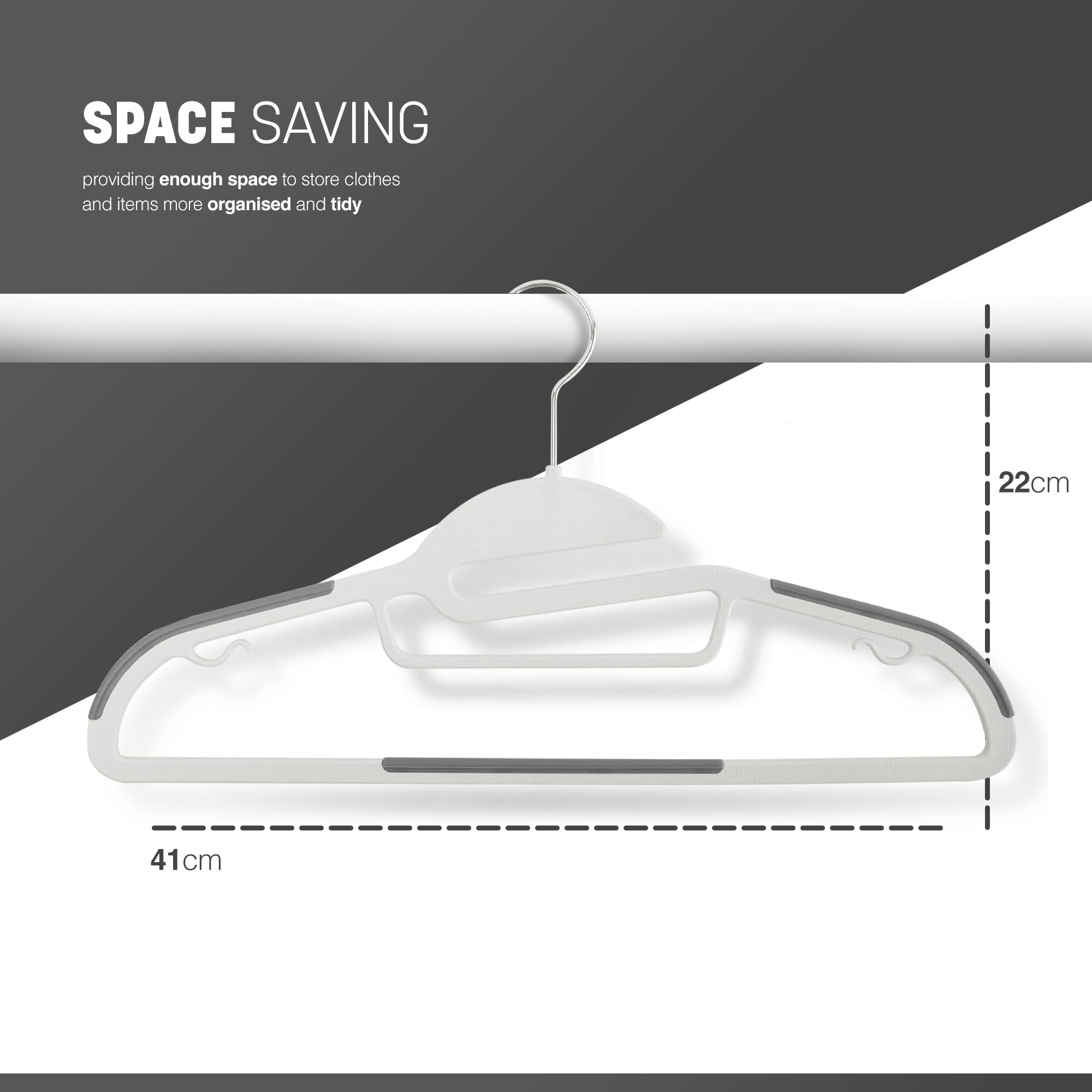 KEPLIN 20-Pack Non-Slip Velvet Hangers - Slimline Space Saving with 360° Swivel Hooks