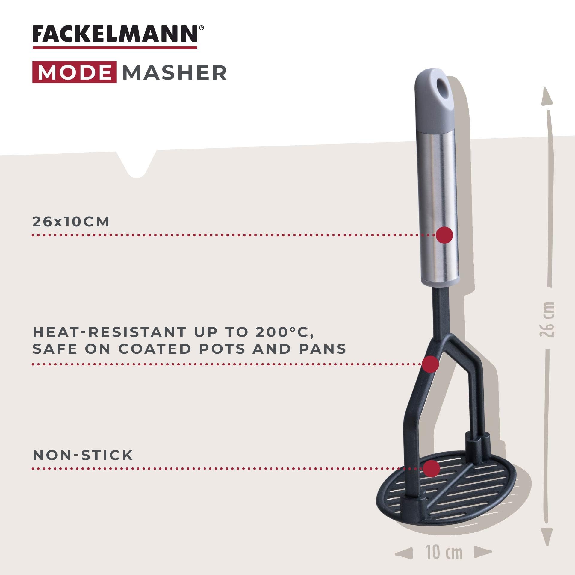 Fackelmann MODE Potato Masher - Heat-Resistant Plastic, Non-Stick Head | 26cm Length 2