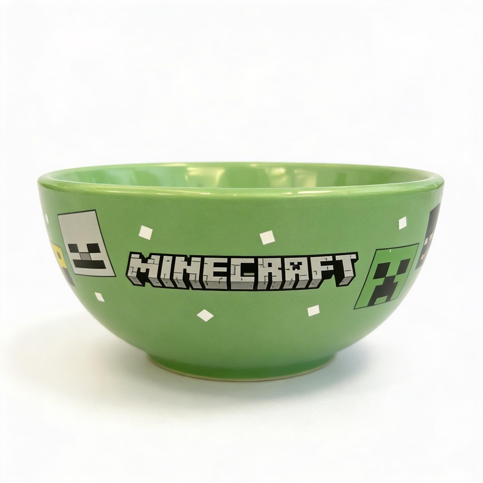 HOX Minecraft Ceramic Soup-Cereal Bowl - Officially Licensed Green Design | 14cm x 7cm 1
