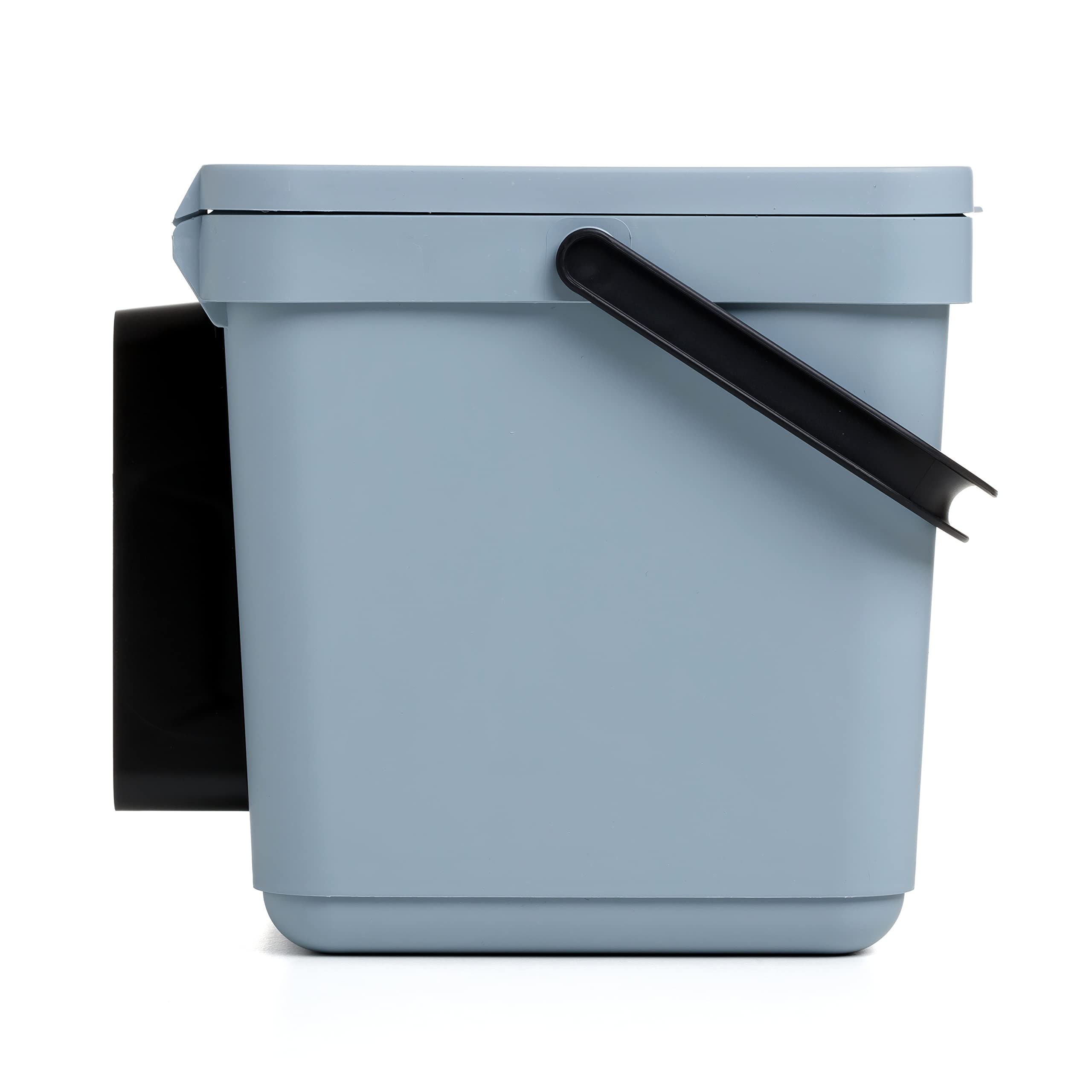 TATAY Kitchen Food Waste Compost Caddy Bin with Holder - 6L Capacity, Polypropylene, Ocean Color 2