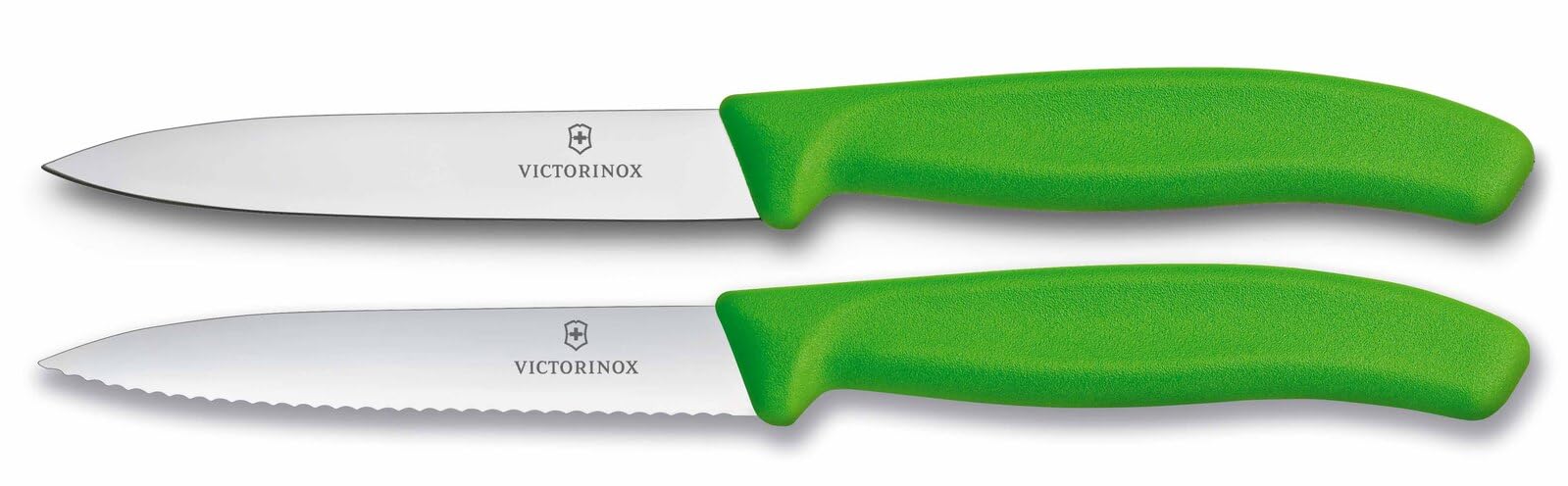 Victorinox Swiss Classic Tomato and Paring Knife Set - 2-Piece, Extra Sharp Blade, Green 2