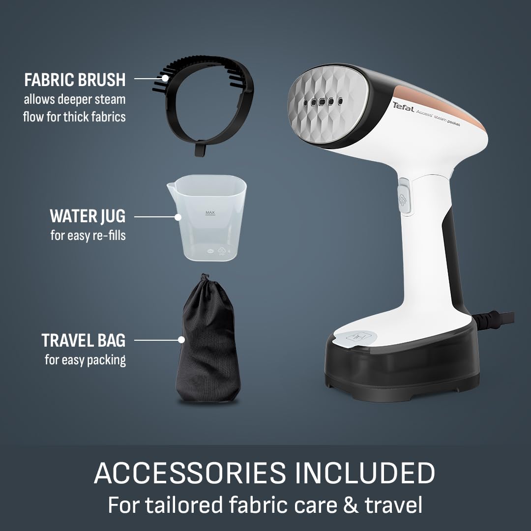 Tefal Access Steam Pocket Handheld Clothes Steamer - Ultra-Compact, 1300W, 120ml Tank 6
