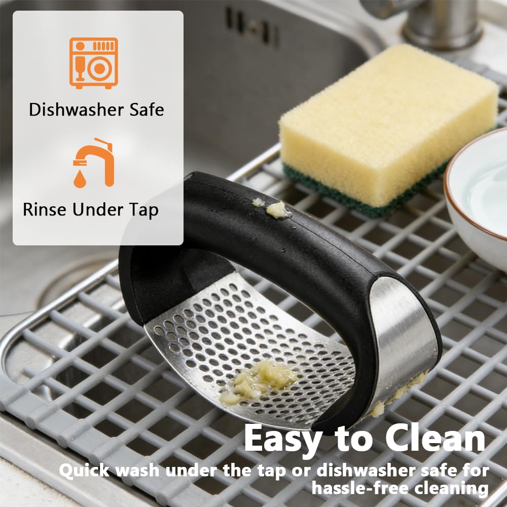 Armo Home Stainless Steel Garlic Press Rocker | Efficient Crushing | Dishwasher Safe 5