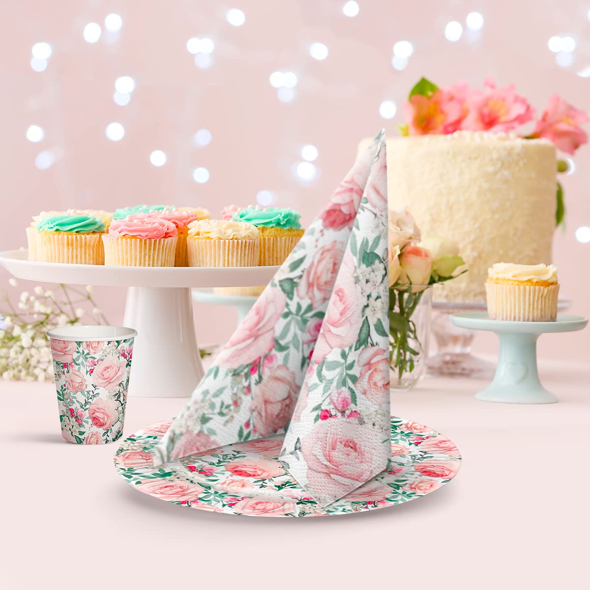 PAW Decor Collection Napkins - 3-Ply Gorgeous Roses | 20 Pieces | 33 x 33 cm 4