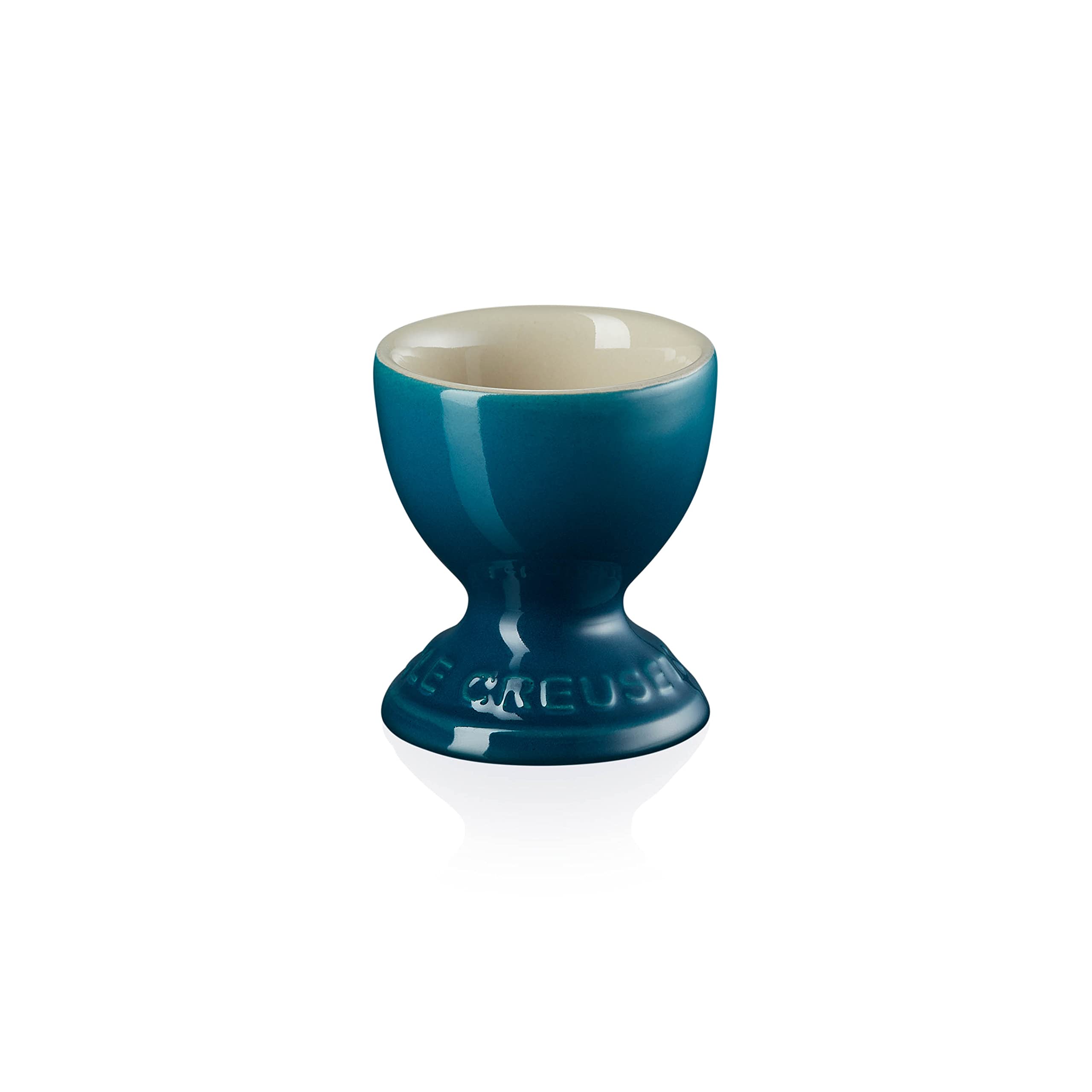 Le Creuset Stoneware Footed Egg Cup - Deep Teal | 5.3 x 5.3 x 5.9 cm | 90g 1
