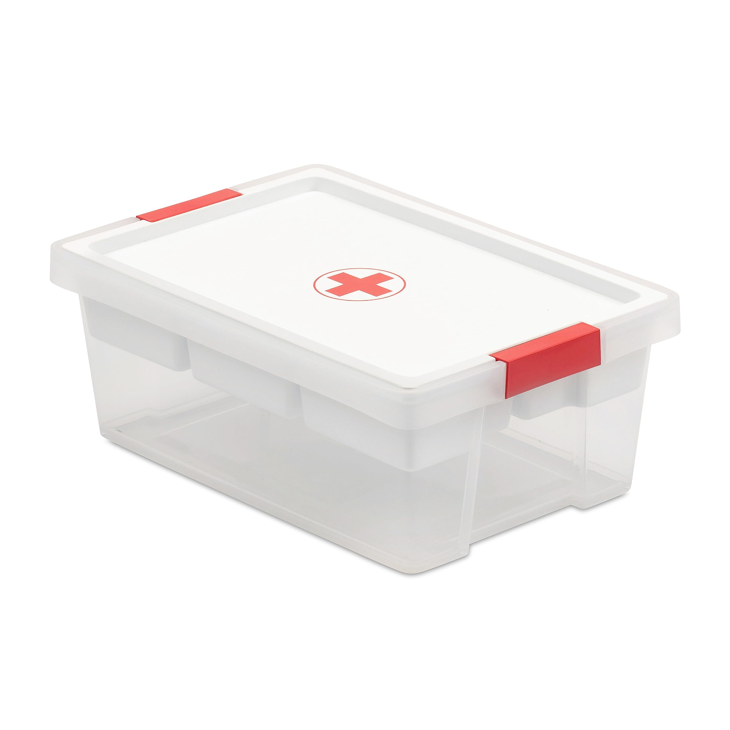 TATAY First Aid Storage Box - 7L Capacity, Hinged Lid, Organiser Tray | White 1