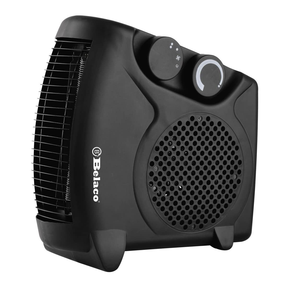 Belaco BFH22 Portable Electric Fan Heater - 1000W/2000W, 2 Heat Settings, Adjustable Thermostat | Black