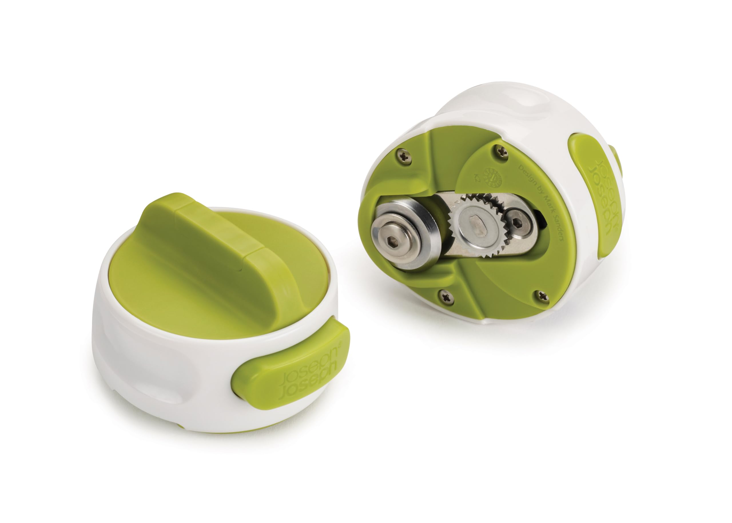 Joseph Joseph Can-Do Compact Can Opener - Space-Saving Circular Design | White/Green Plastic 1