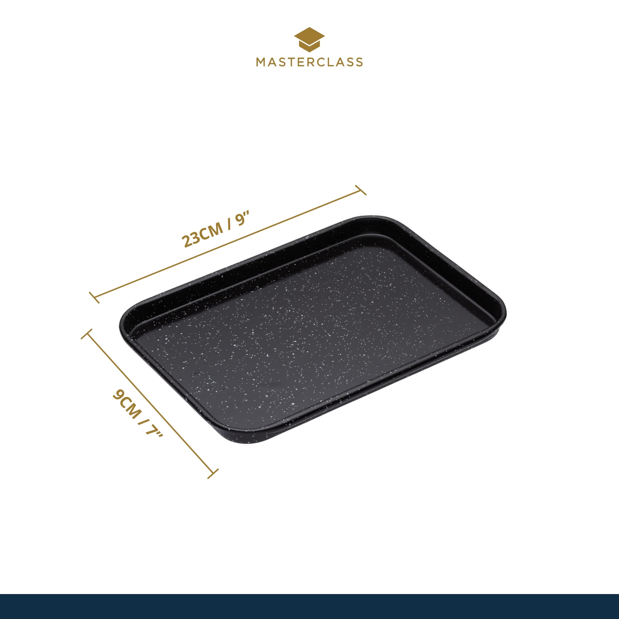 MasterClass Small Baking Tray - 24 x 18 cm | Scratch Resistant Vitreous Enamel | Induction Safe 2