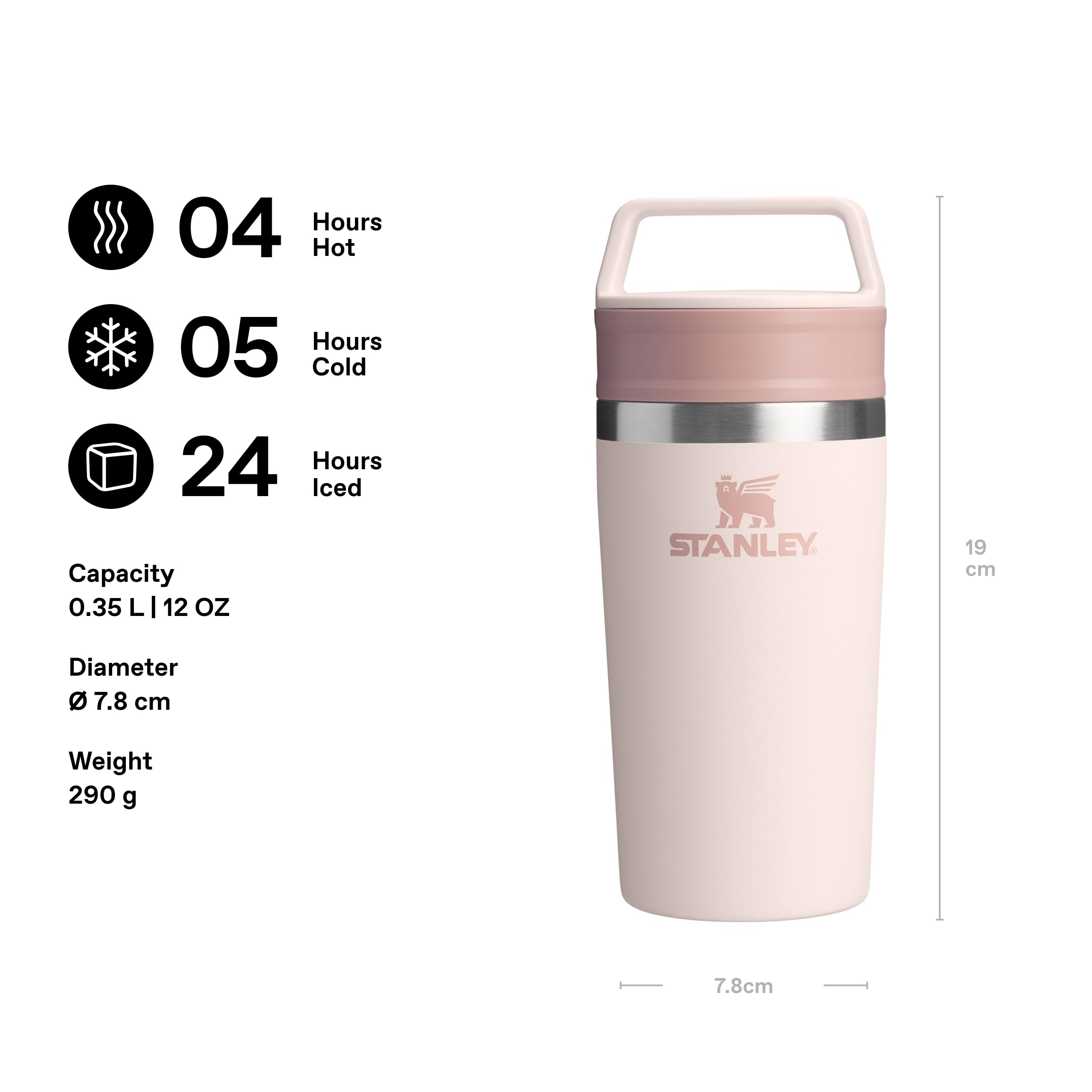 STANLEY 1913 Cafe to-Go Travel Mug - 0.35L | 4 Hours Hot | 24 Hours Cold with Ice
