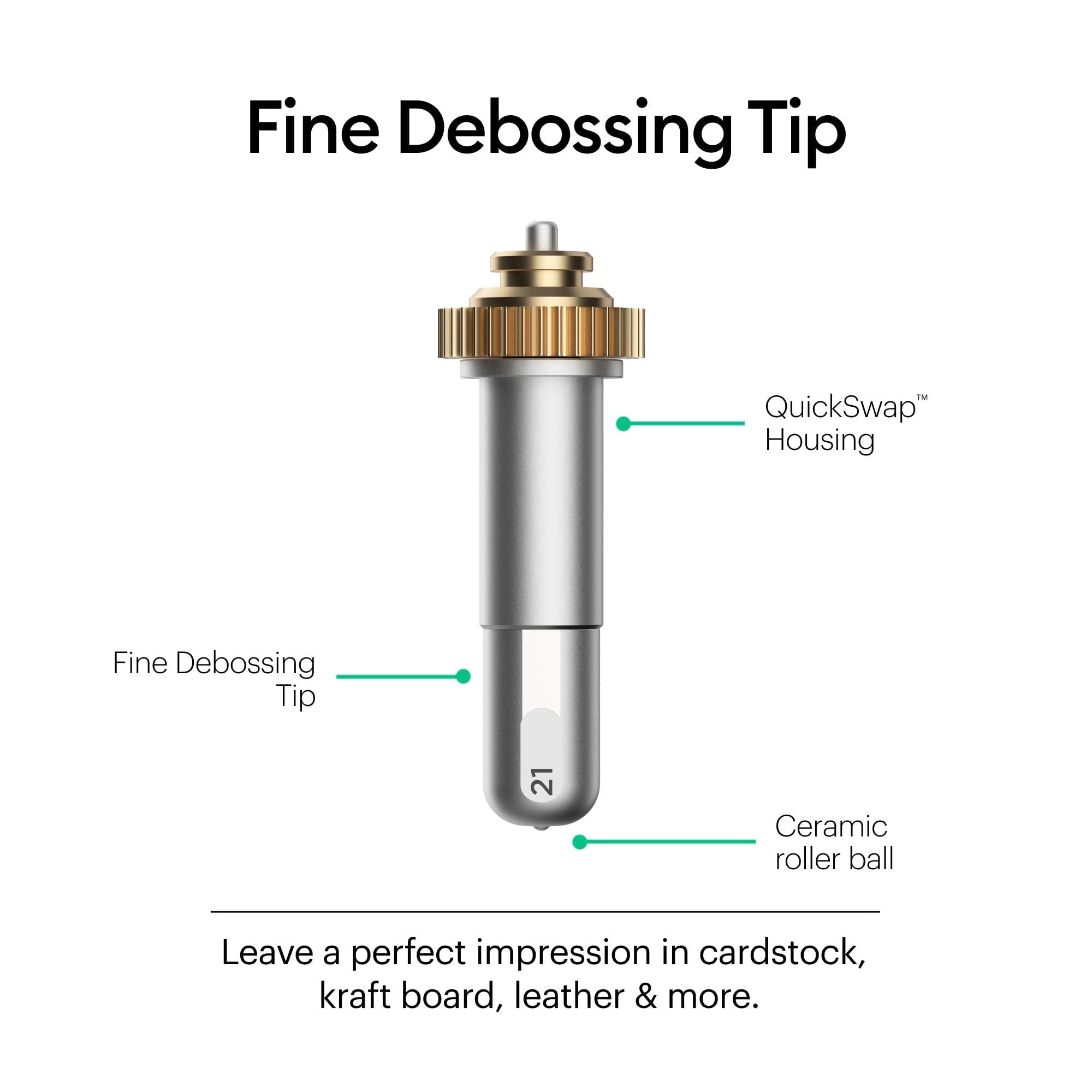 Cricut 2006835 Fine Debossing Tip + QuickSwap Housing | Multicolour 5