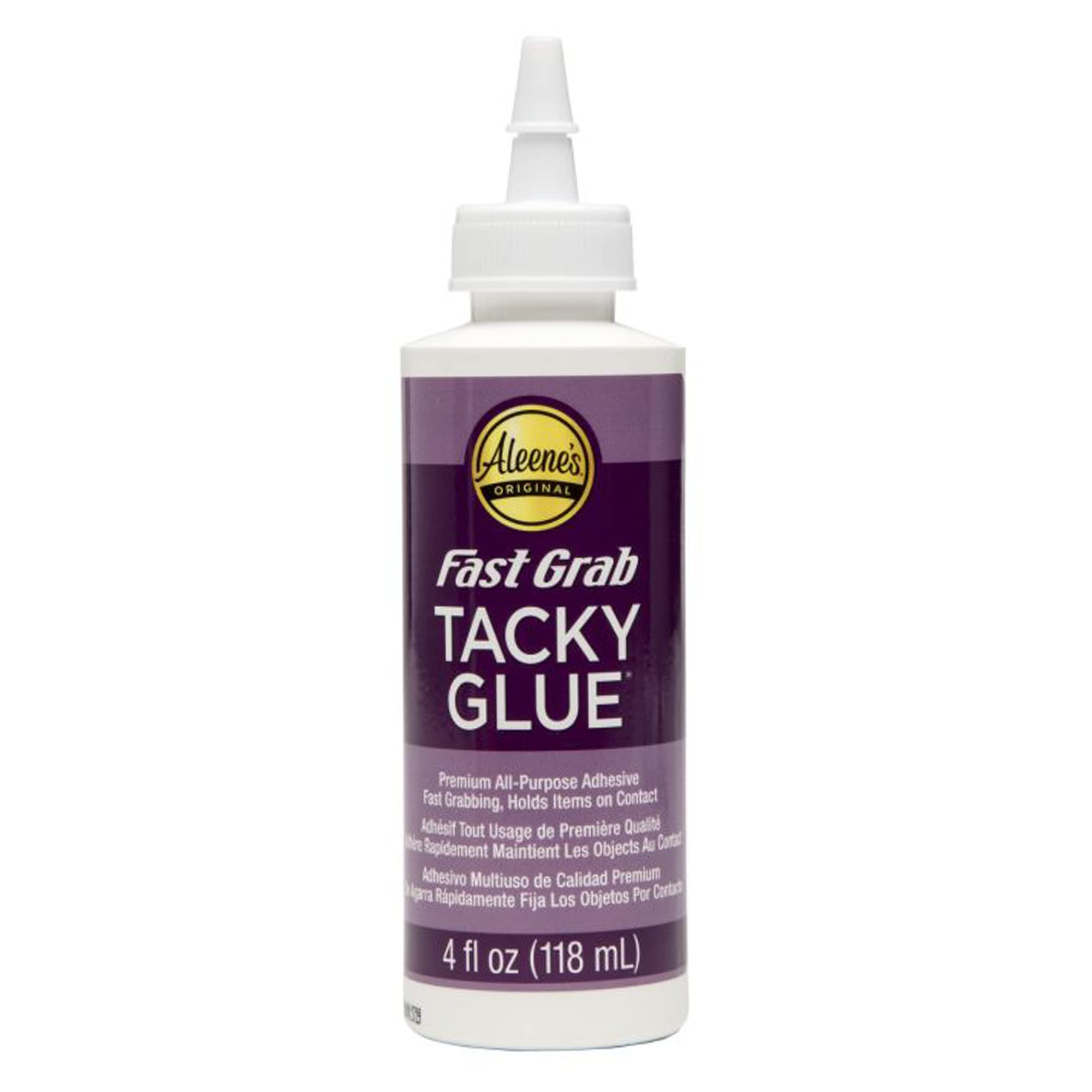 Aleene's All-Purpose Fast Grab Tacky Glue - 4oz Liquid Adhesive | Dries Clear | Super Strong