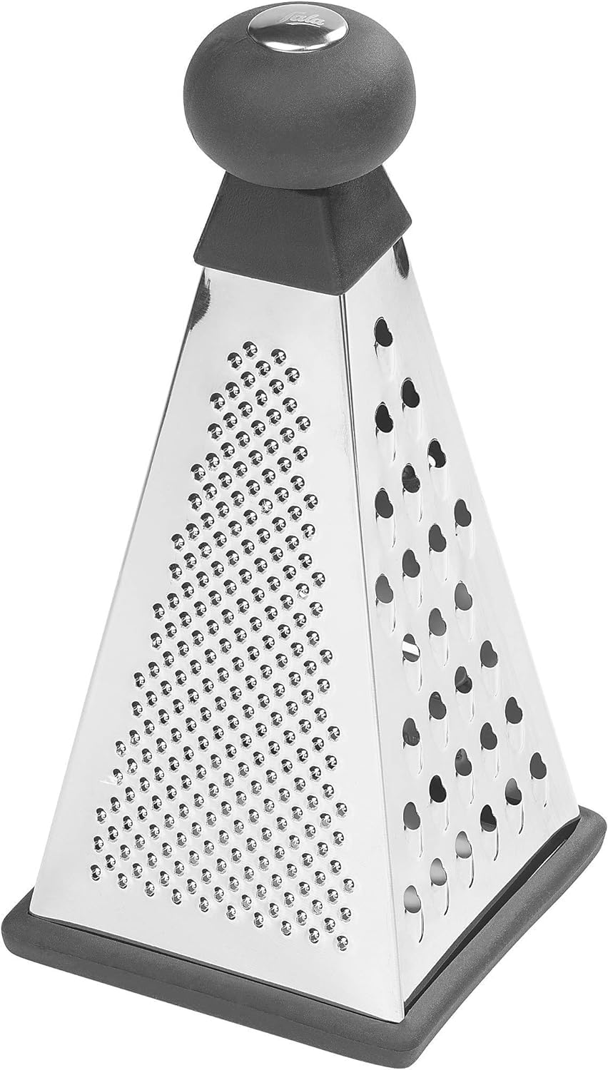 Tala Stainless Steel Pyramid Grater - 4 Sided Handheld Box Grater for Slicing, Shredding, Zesting 1