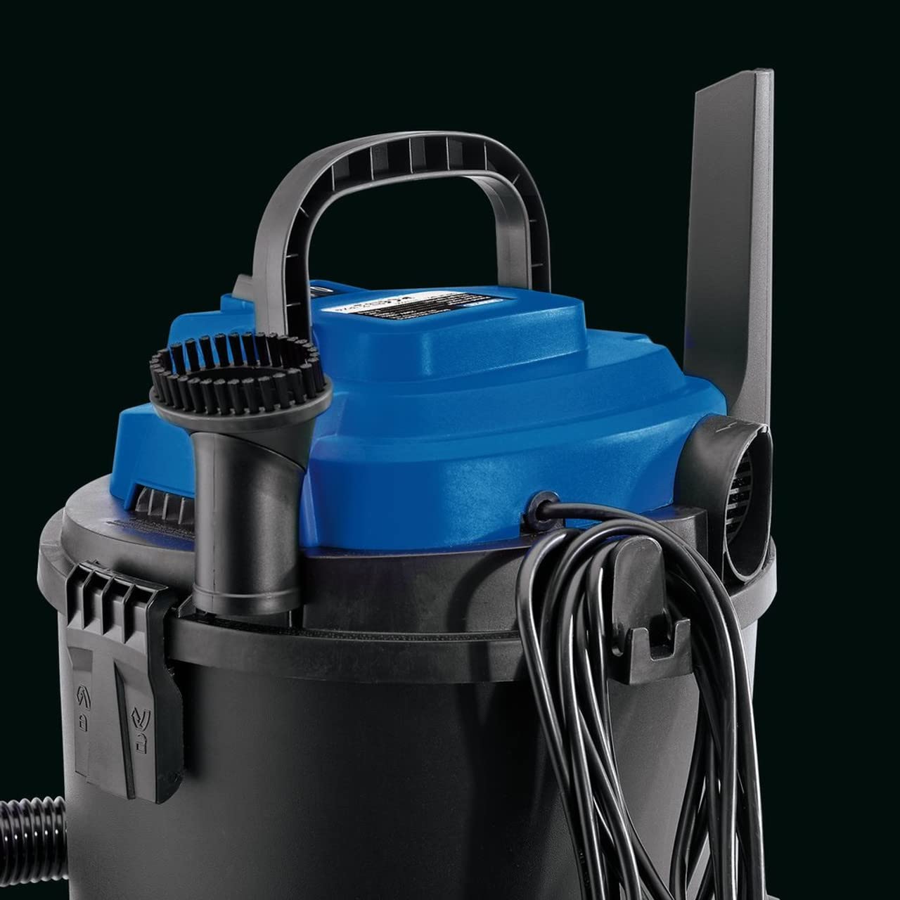 Draper 1250W 15L Wet and Dry Vacuum Cleaner | 1.5m Hose | Black/Blue 3