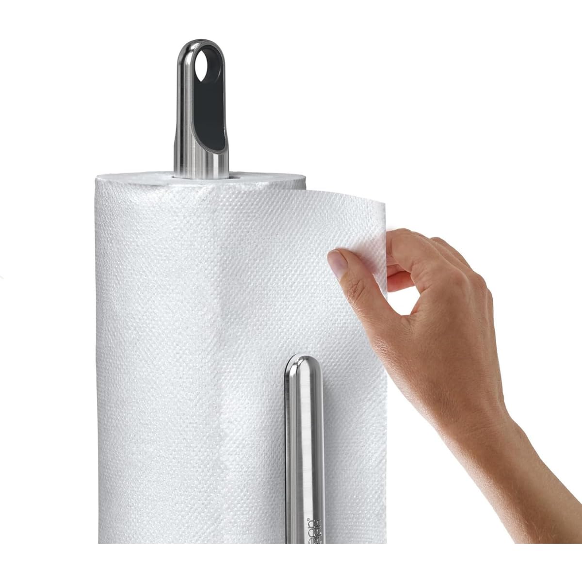Joseph Joseph Hold Kitchen Roll Holder - Spring Tension Arm for One-Handed Tear | Graphite 5