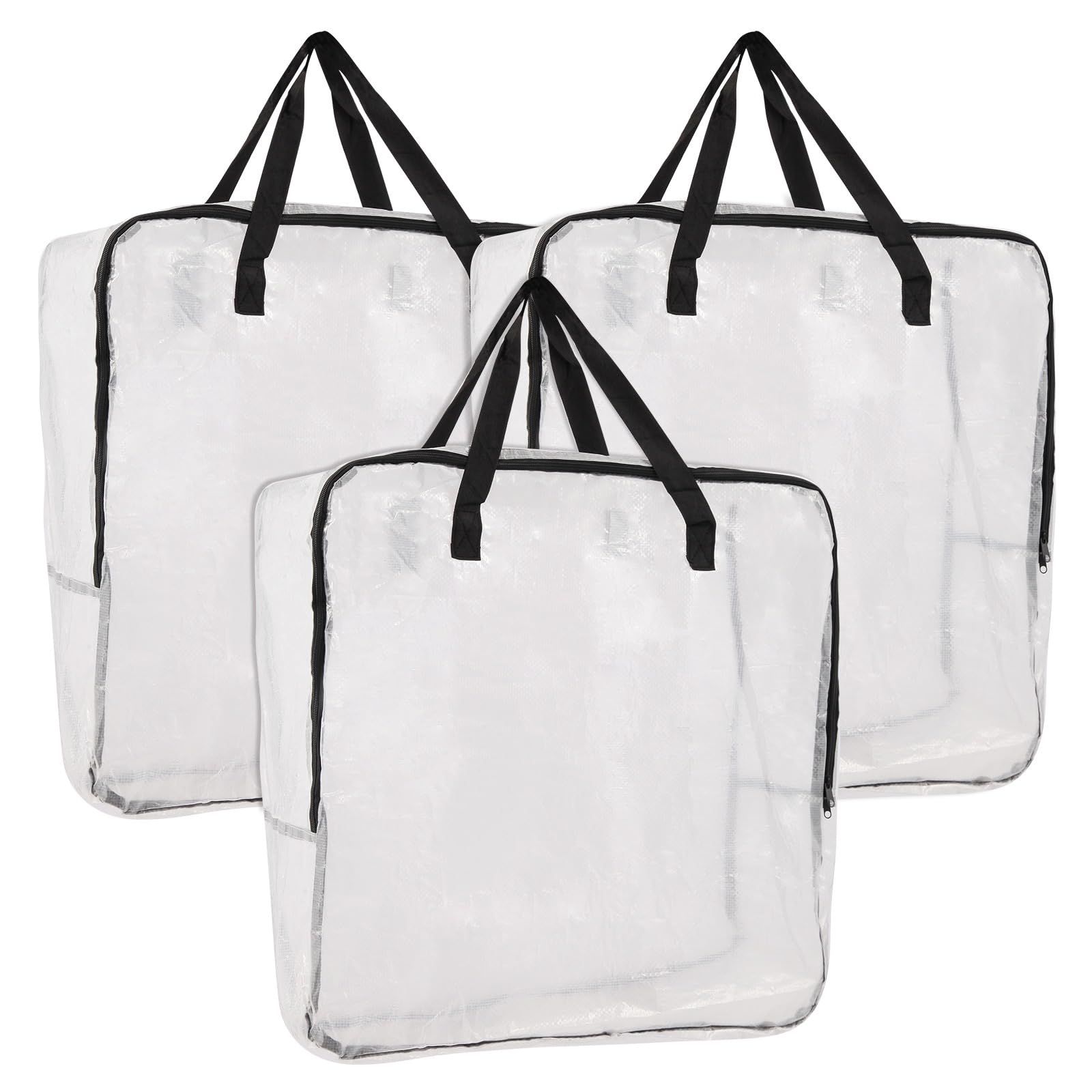 BARGAIN FACTORY Storage Bags - Pack of 3 XL Heavy Duty Moving & Wardrobe Storage | 60x60x20 cm
