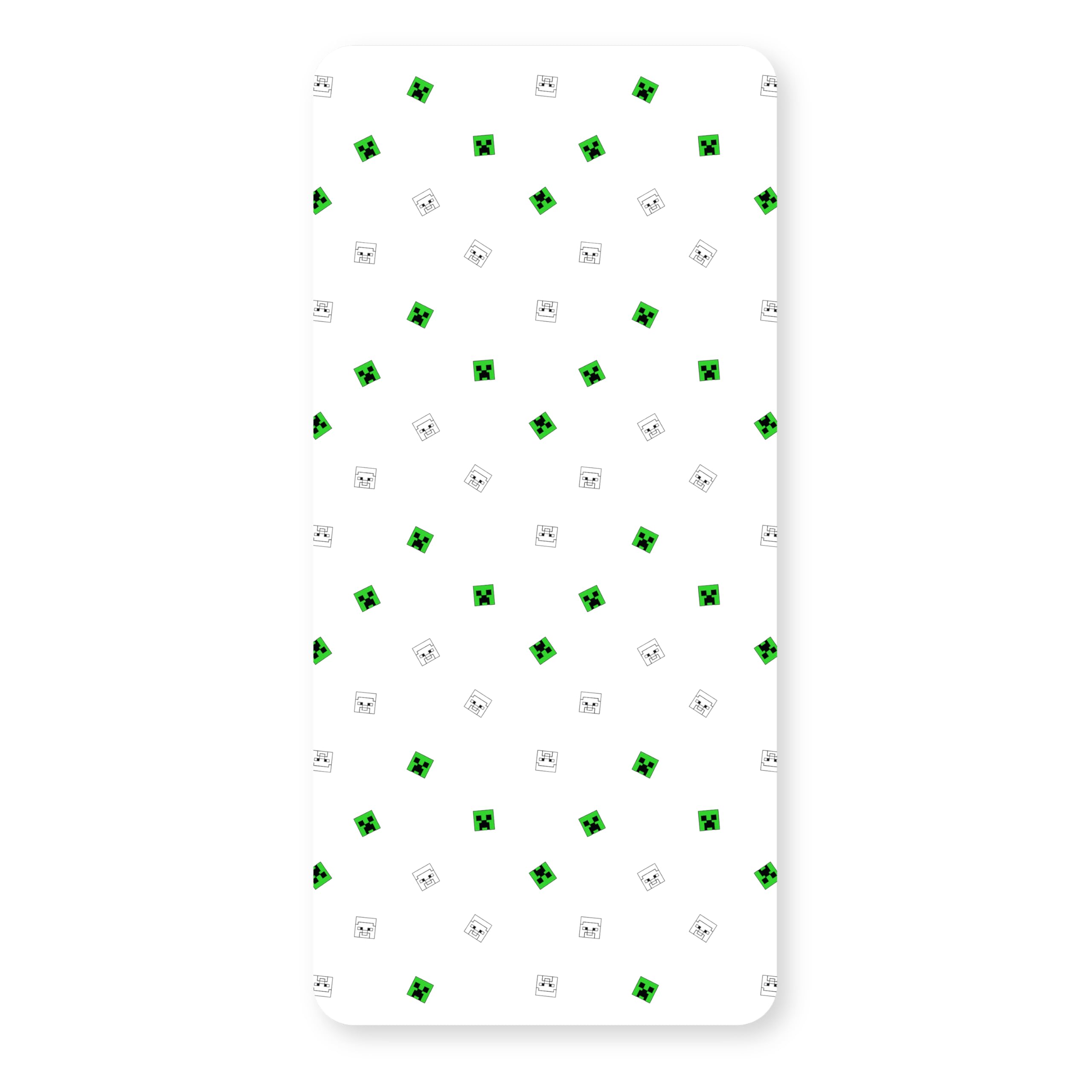 Minecraft Single Fitted Sheet - Official Licensed Creeper/Steve Design | 90 x 200 x 26cm | Polycotton 1