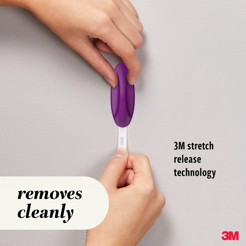 Command Designer Adhesive Hooks - Limited Edition Candied Plum | Holds 1.3 kg | Tool-Free 7