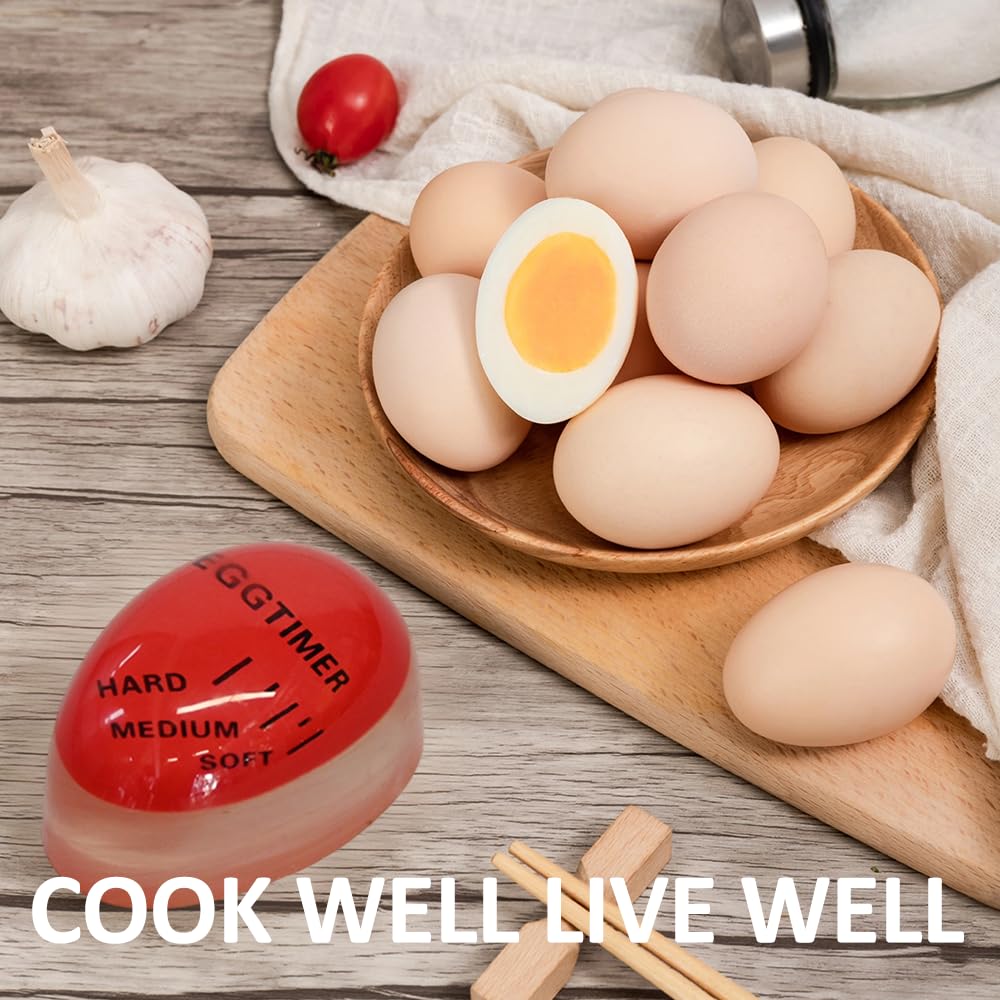 Armo Home Colour Changing Egg Timer - Reusable for Soft, Medium, Hard Boiled Eggs | Plastic 3